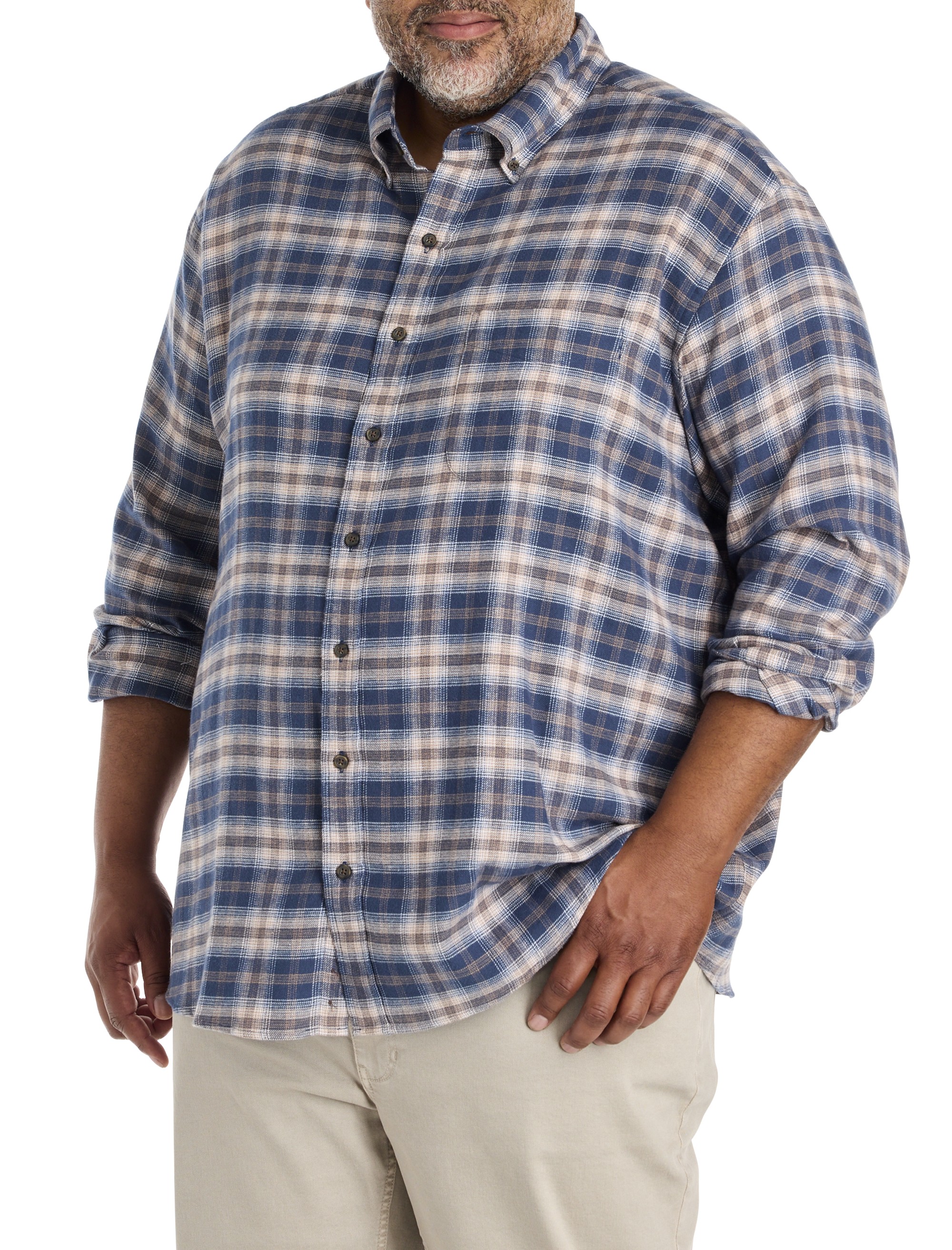 Small Plaid Flannel Sport Shirt