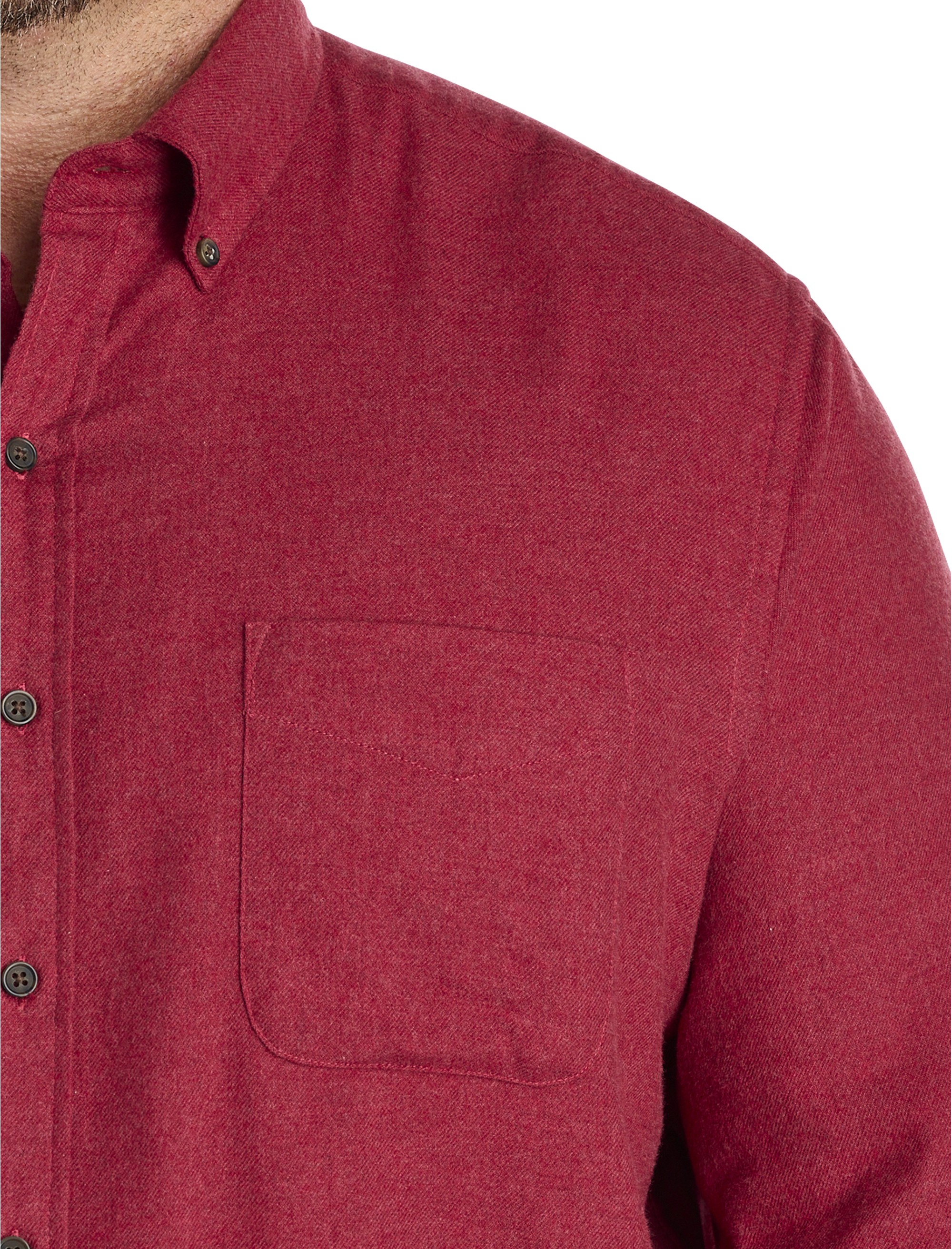 Solid Flannel Sport Shirt - thumbnail 3