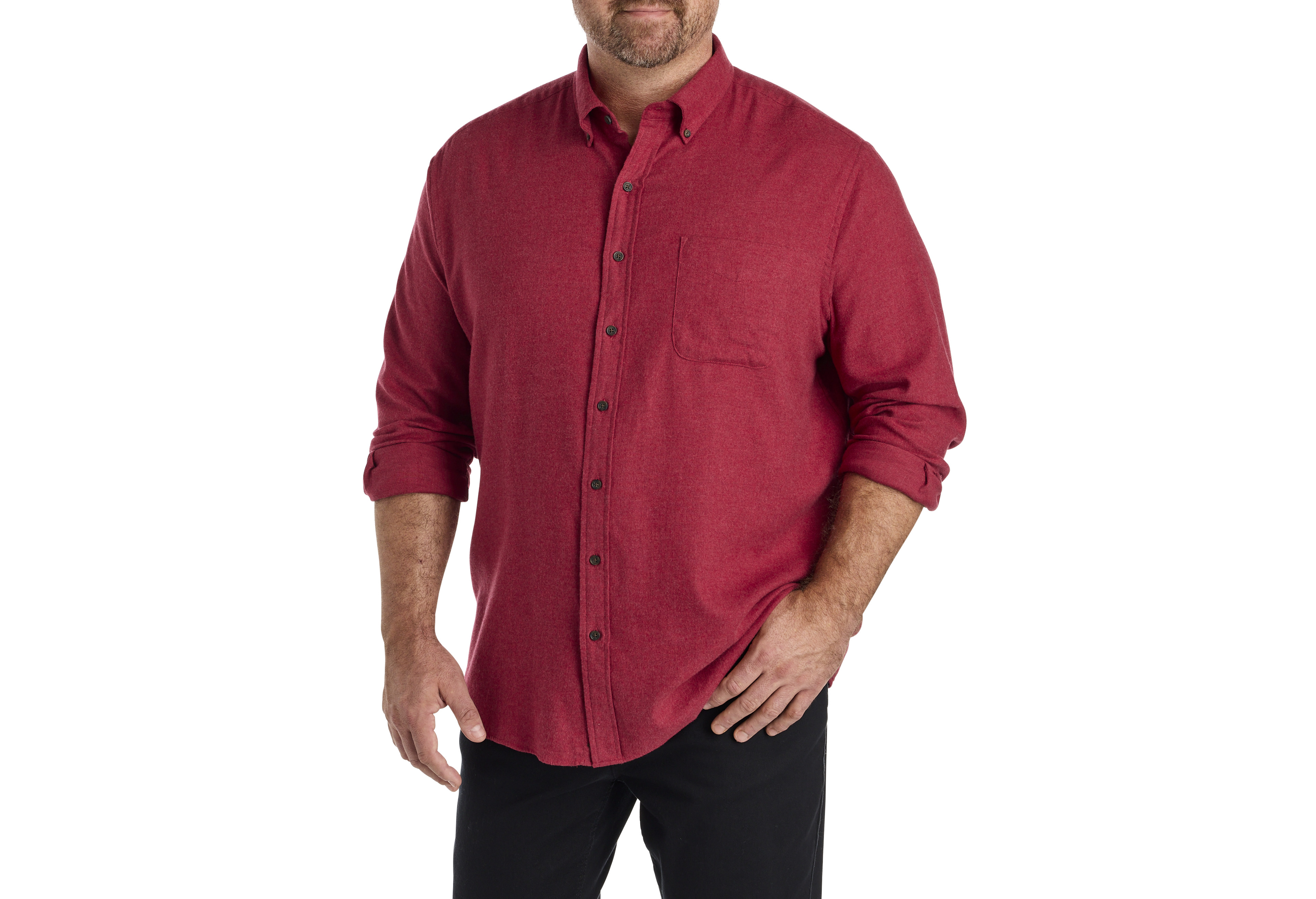 Solid Flannel Sport Shirt