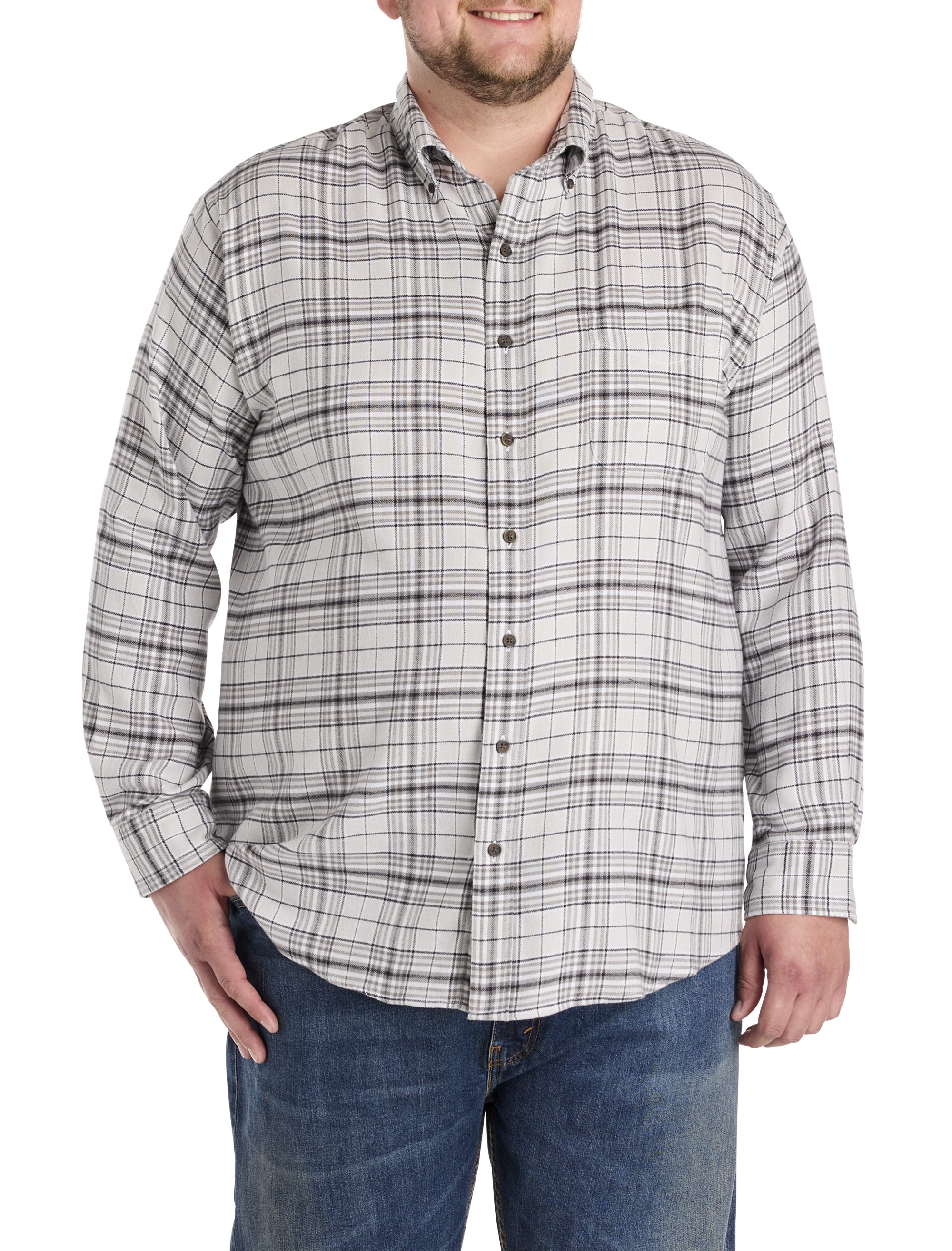 Large Plaid Flannel Sport Shirt - thumbnail 2