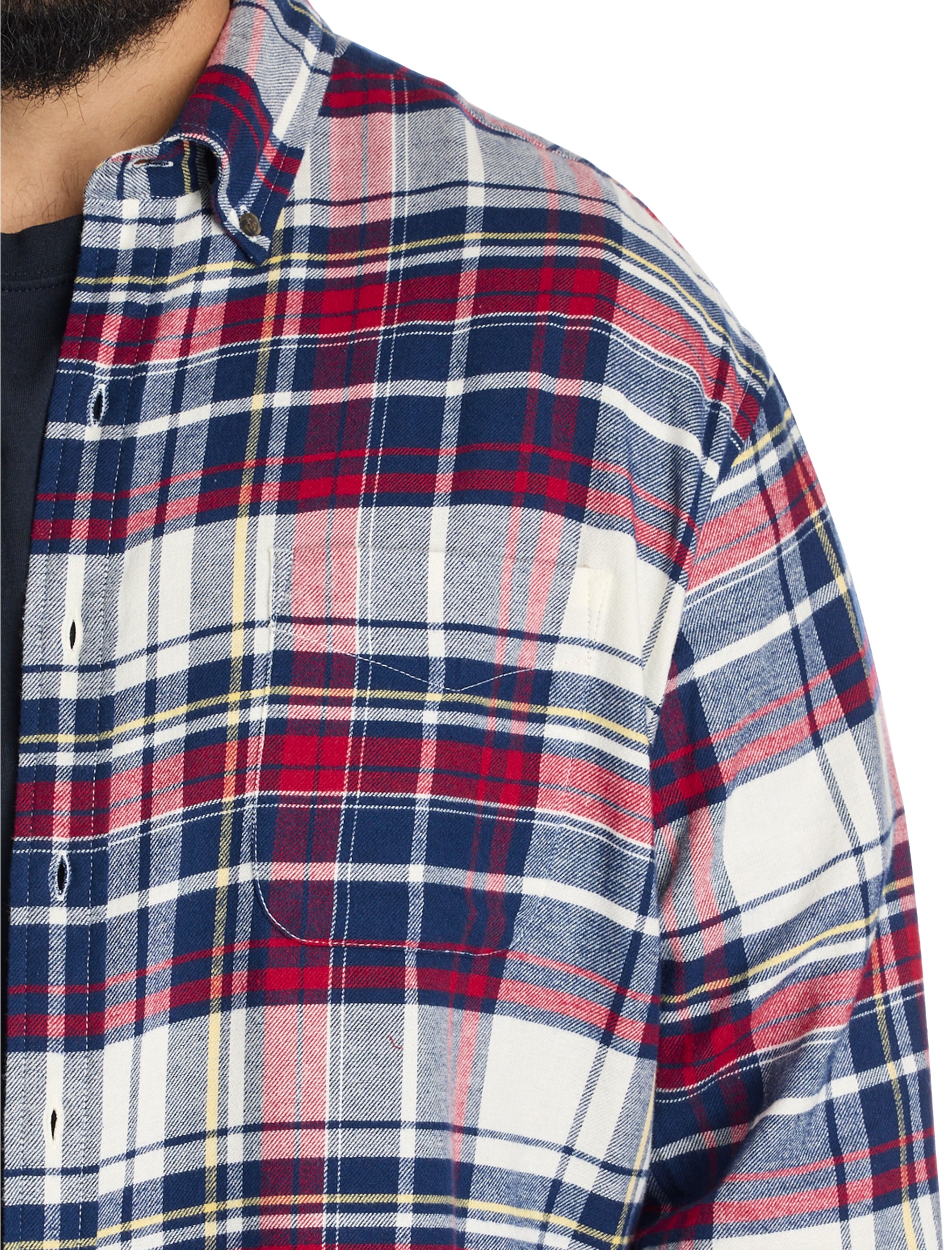 Large Plaid Flannel Sport Shirt - thumbnail 3