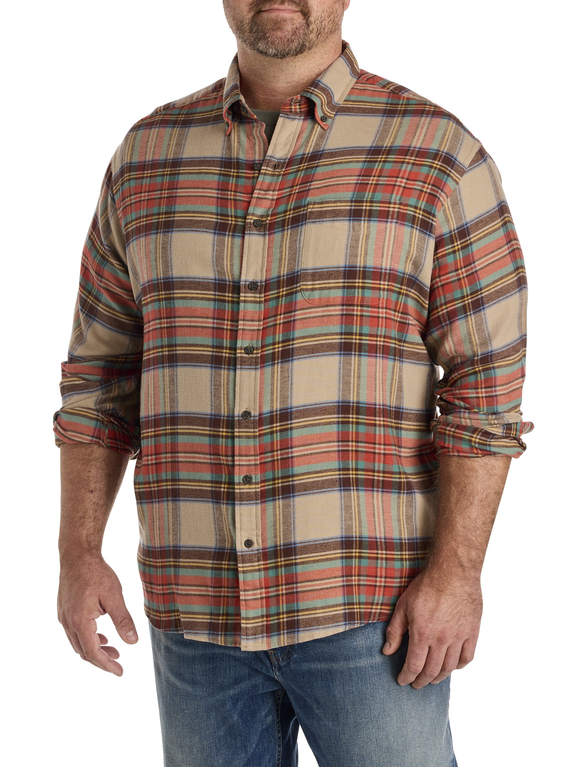 Large Plaid Flannel Sport Shirt - thumbnail 3
