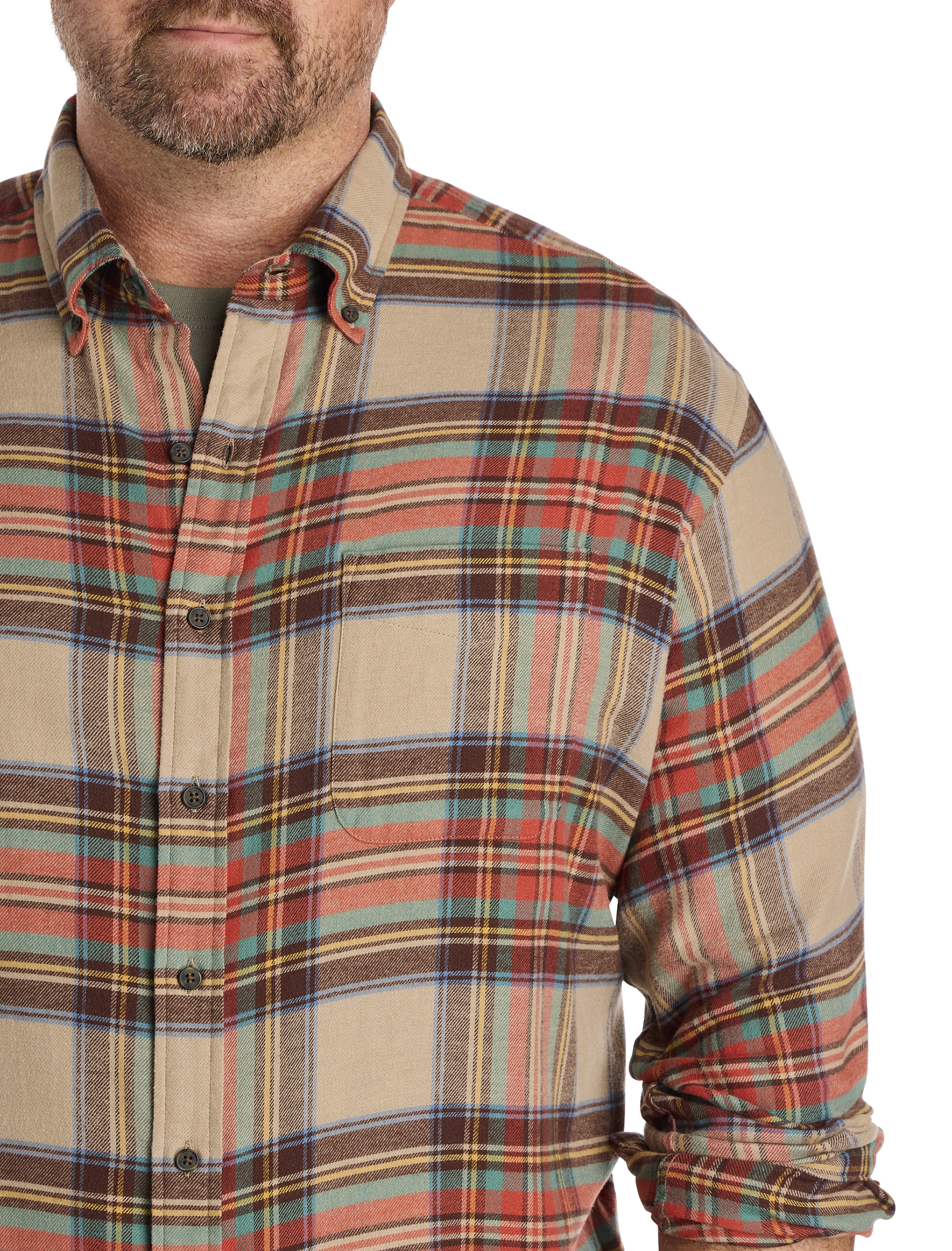  Large Plaid Flannel Sport Shirt