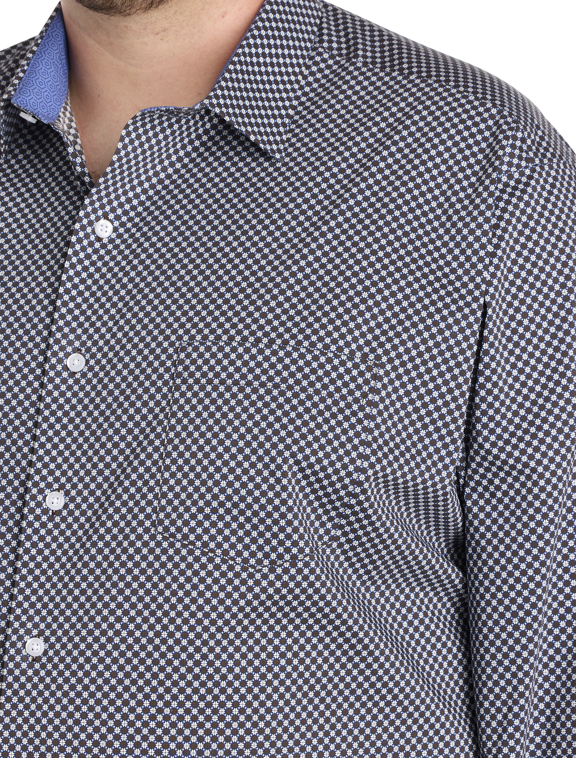 Star Patterned Performance Dress Shirt