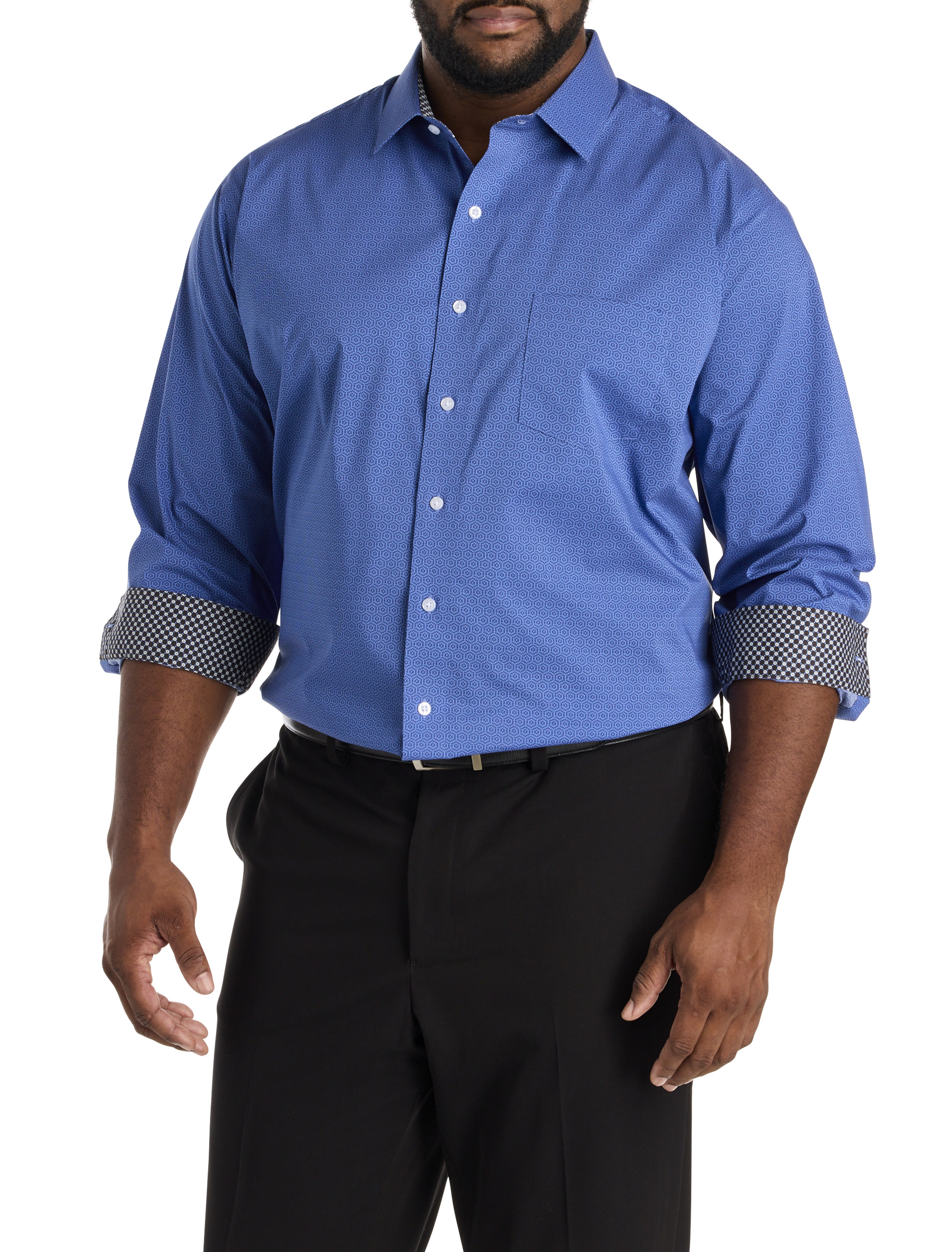 Geometric Performance Dress Shirt