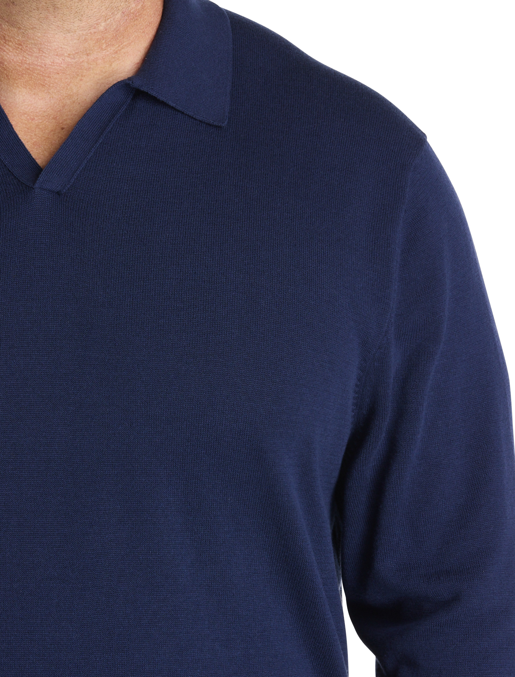 Notched Polo Sweater