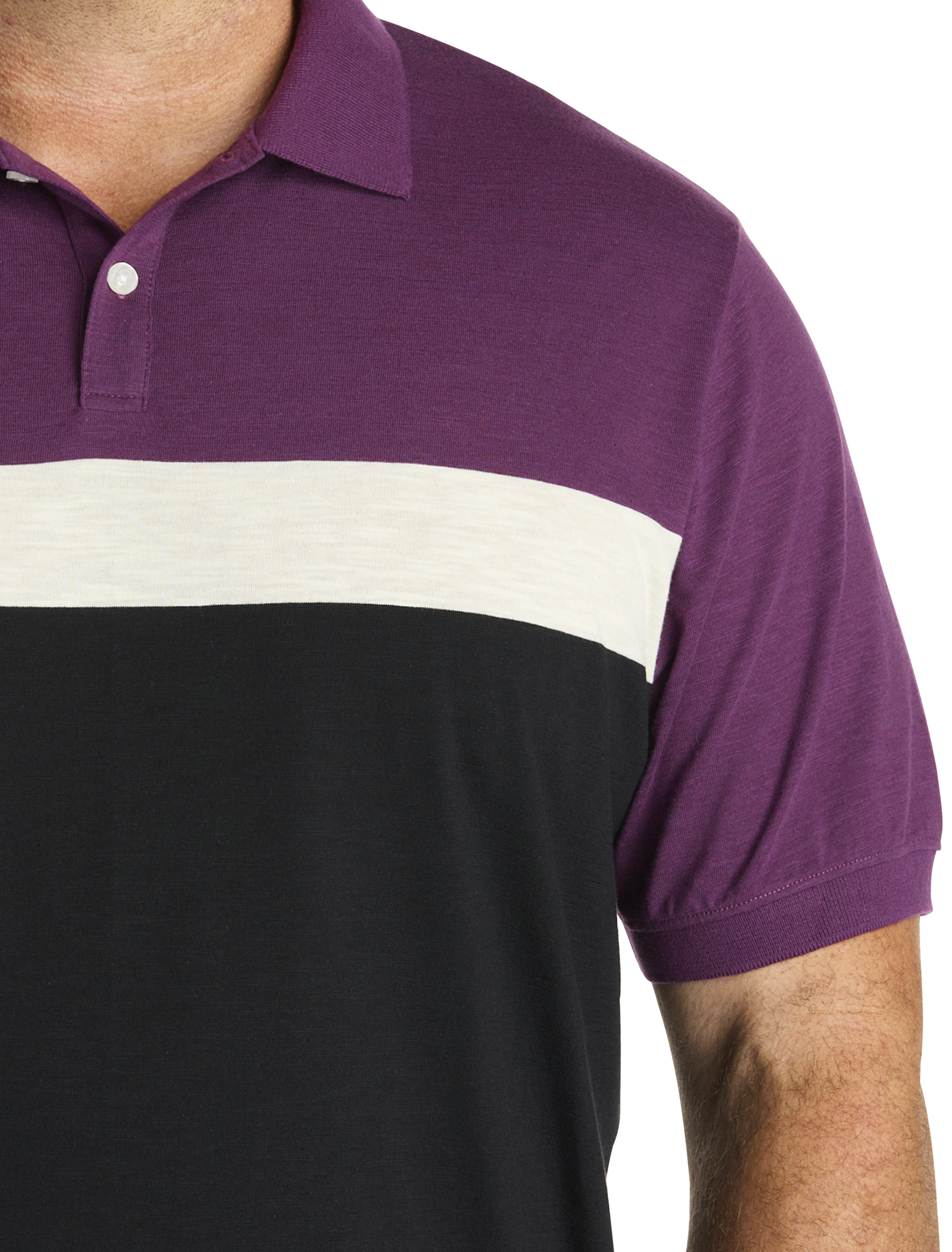 Chest-Striped Polo Shirt