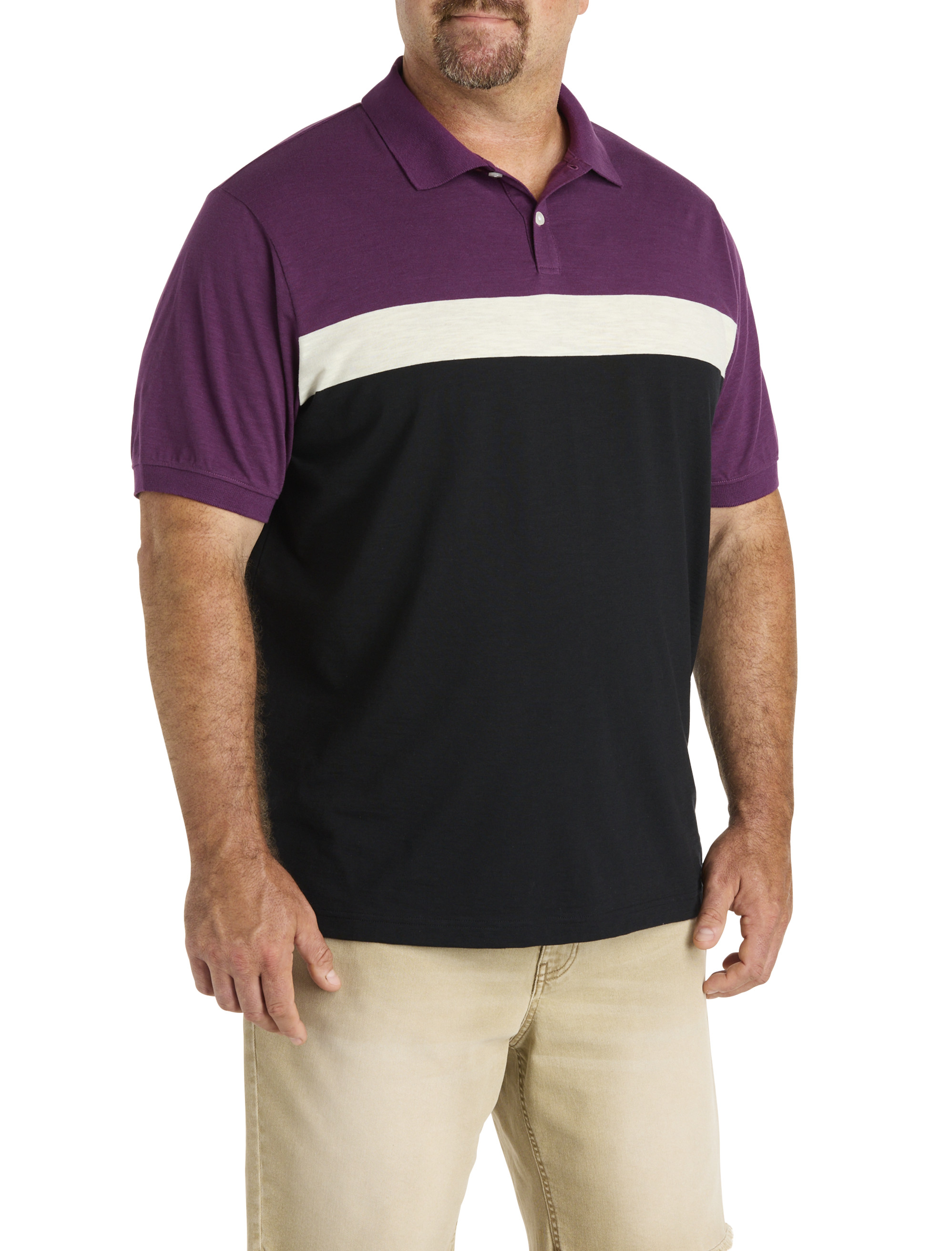 Chest-Striped Polo Shirt