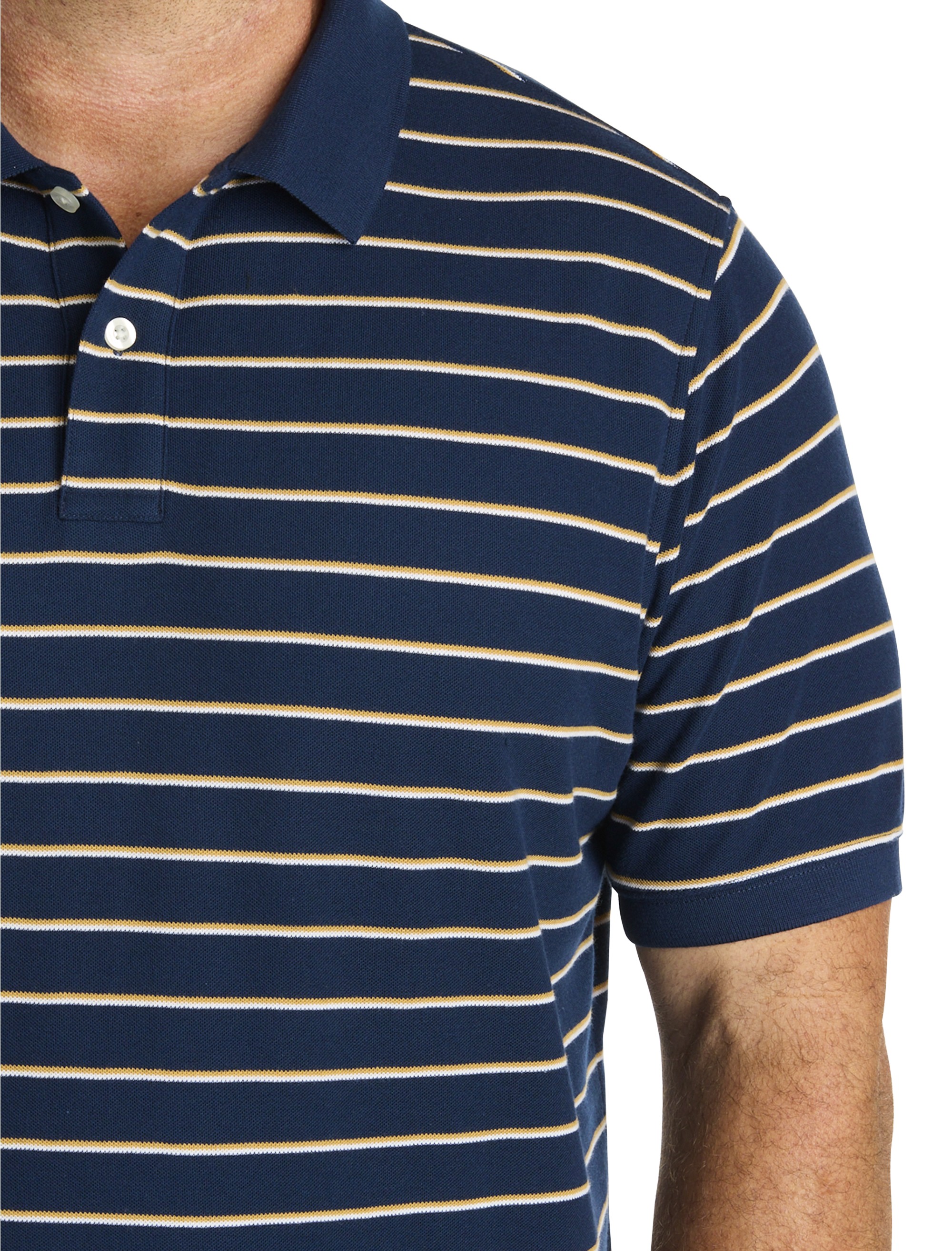 Tri-Color Striped Polo Shirt - thumbnail 2