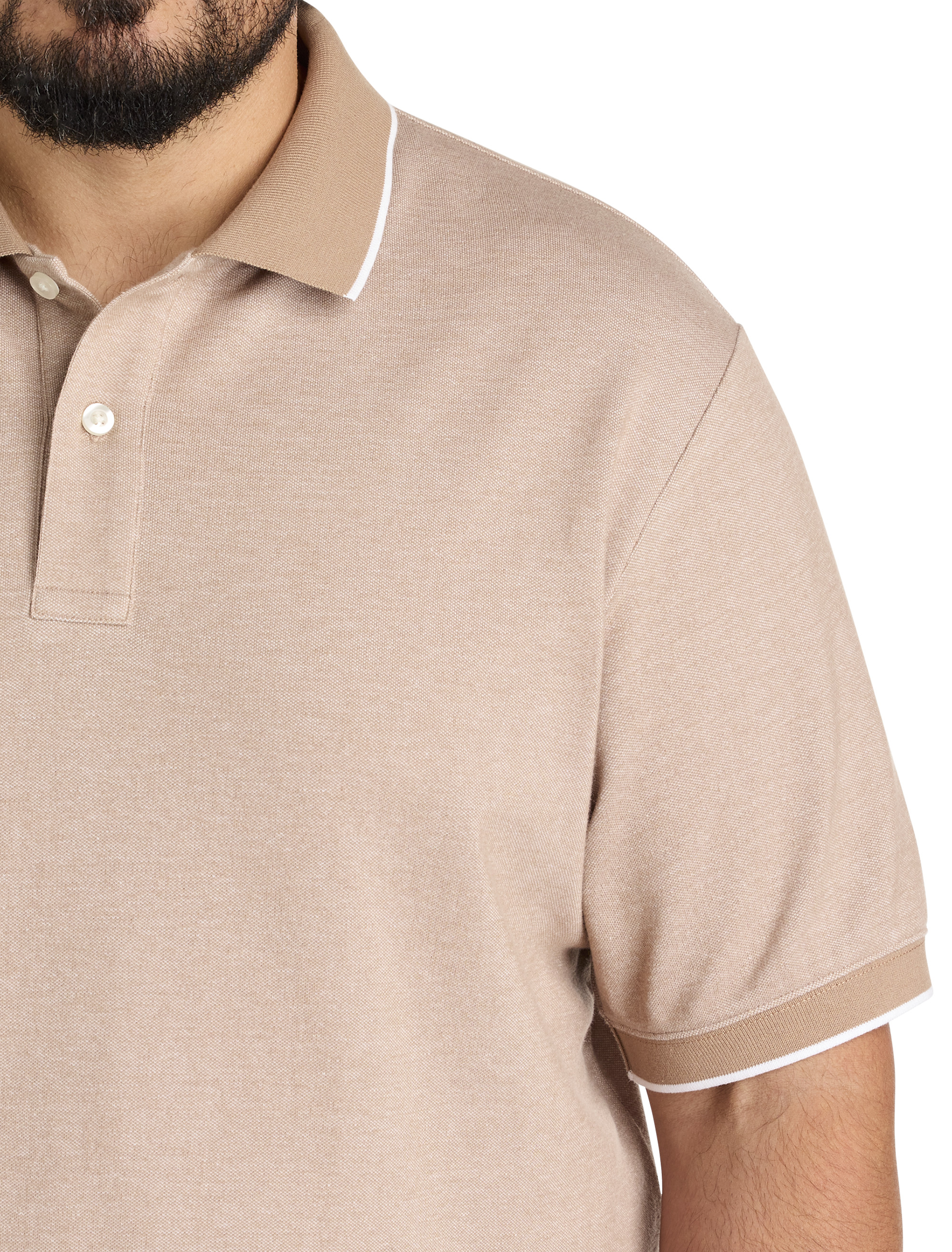 Big + Tall | Harbor Bay Oxford Tipped Polo Shirt | DXL