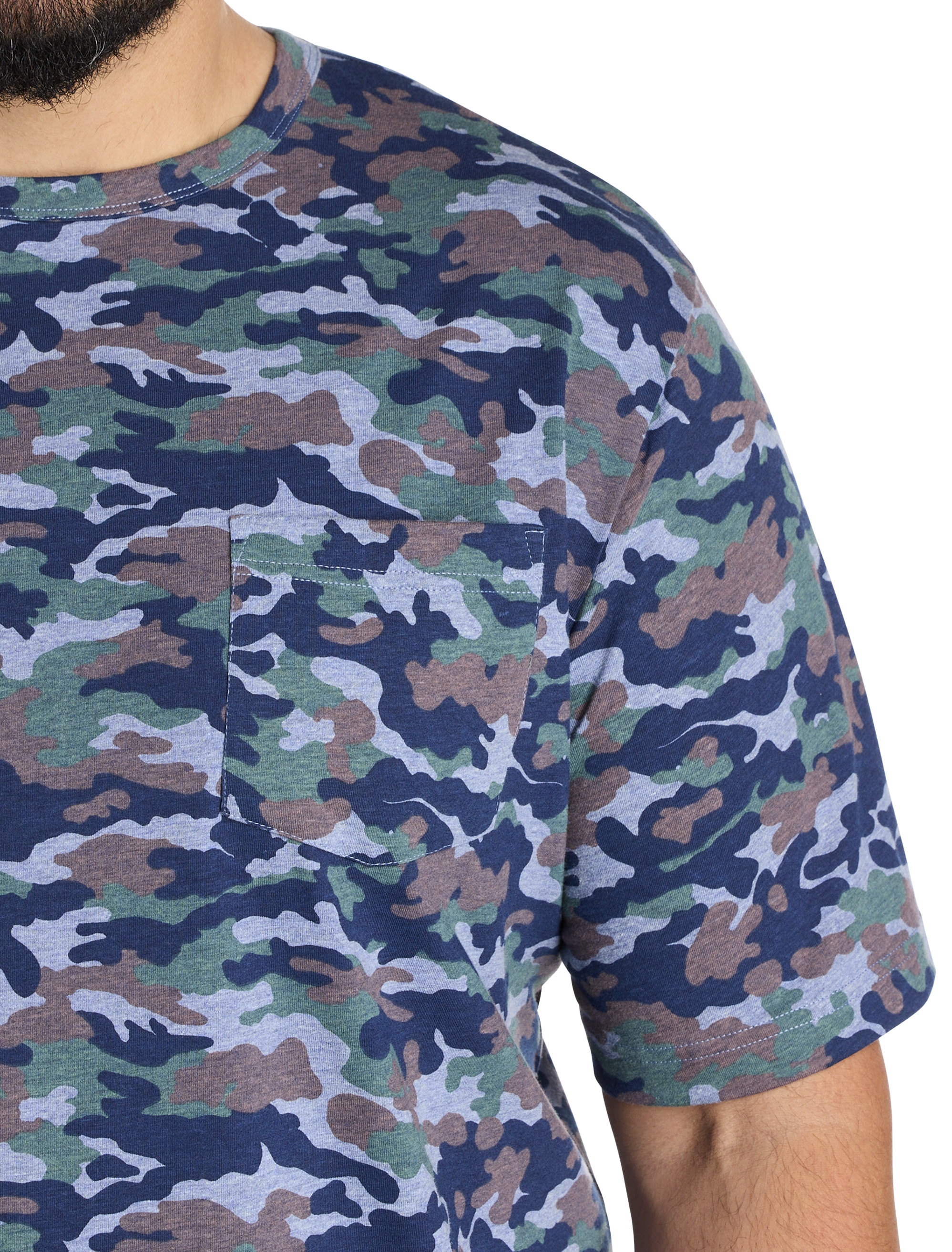 Moisture-Wicking Printed Pocket T-Shirt