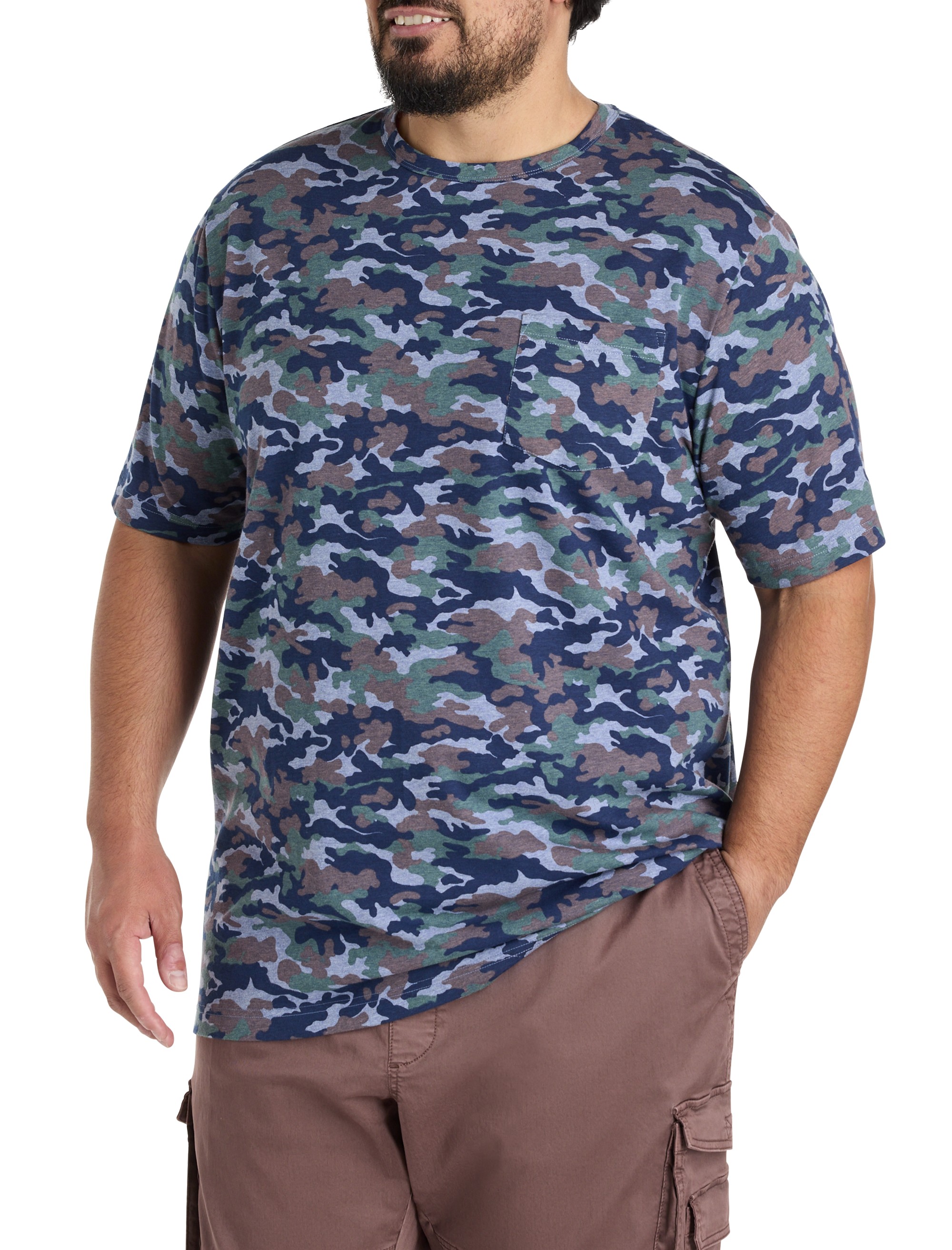 Moisture-Wicking Printed Pocket T-Shirt