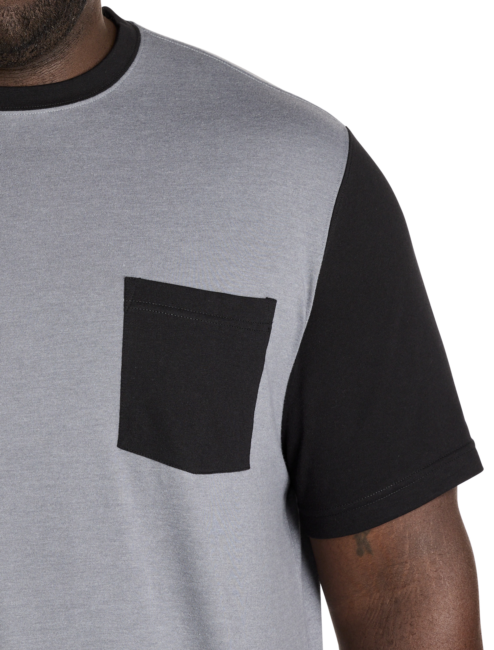 Contrast Moisture-Wicking Pocket T-Shirt