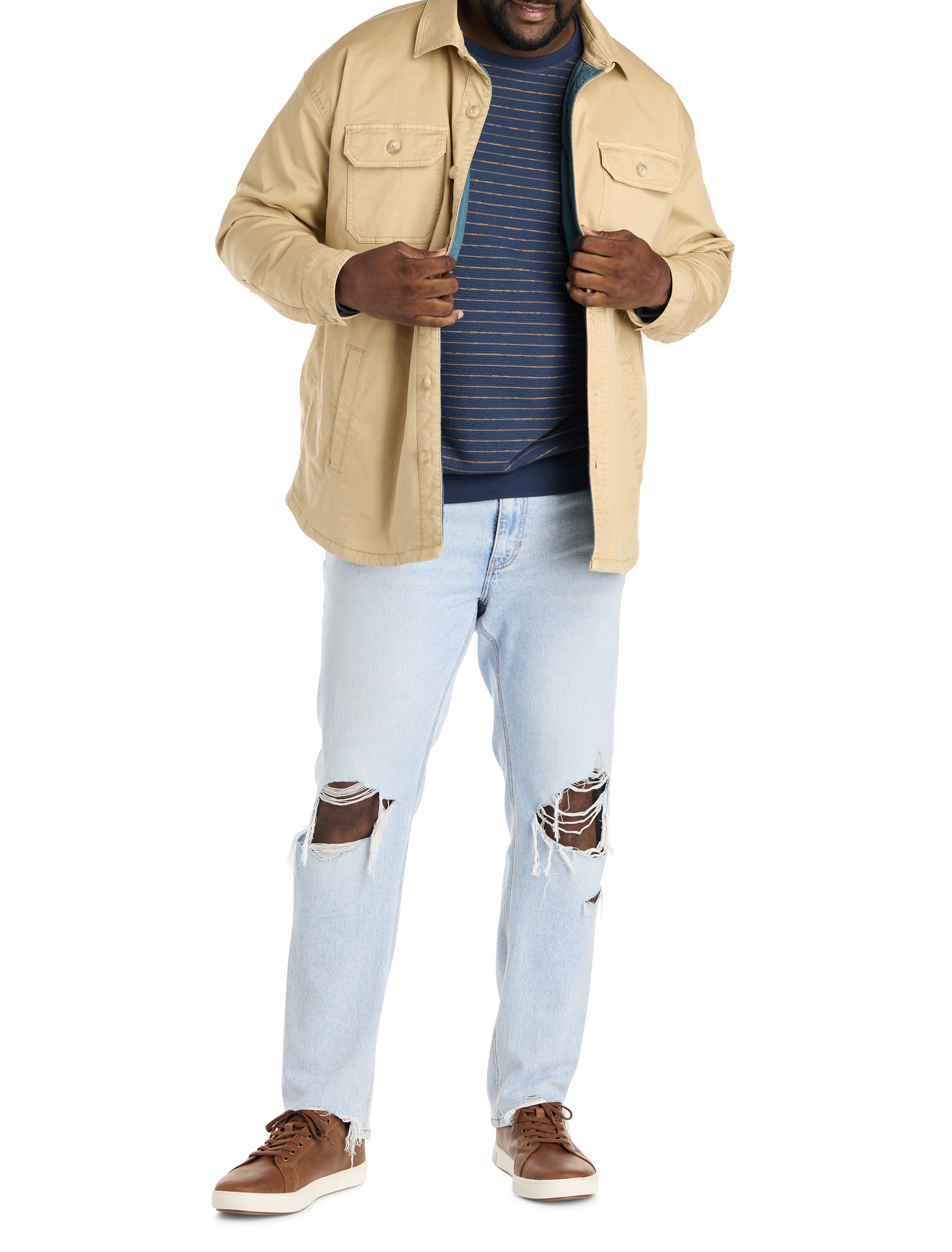 Big + Tall | True Nation Button-Front Shirt Jacket | DXL