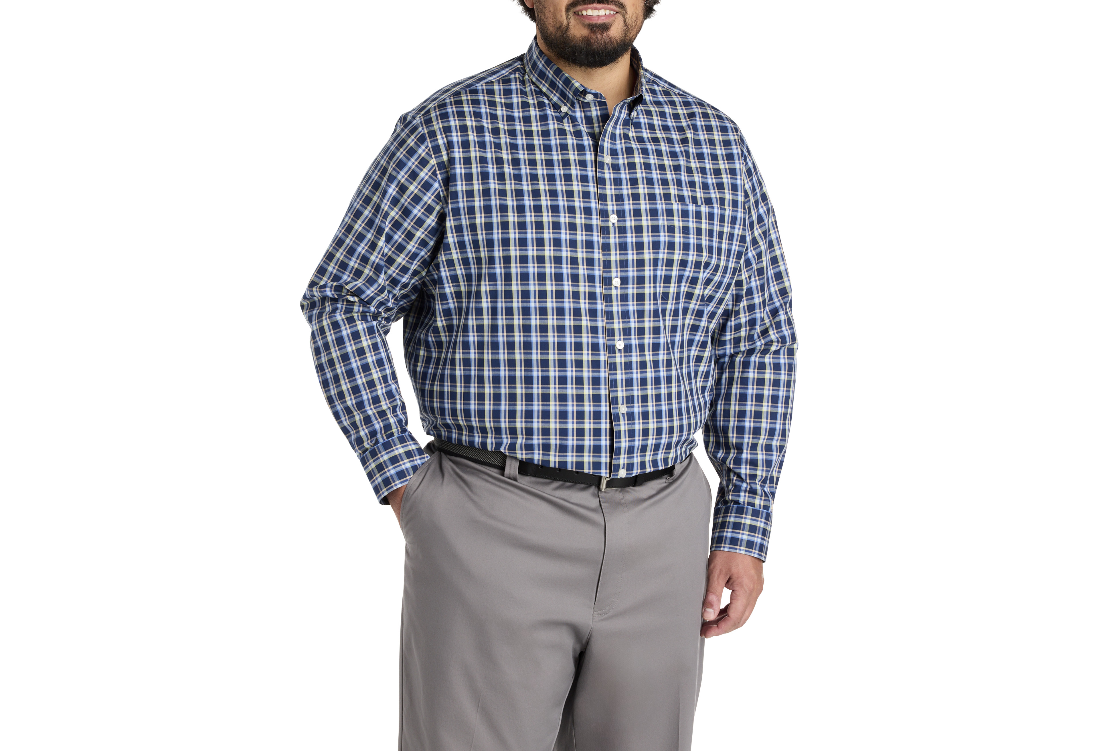 Small Plaid Performance Sport Shirt