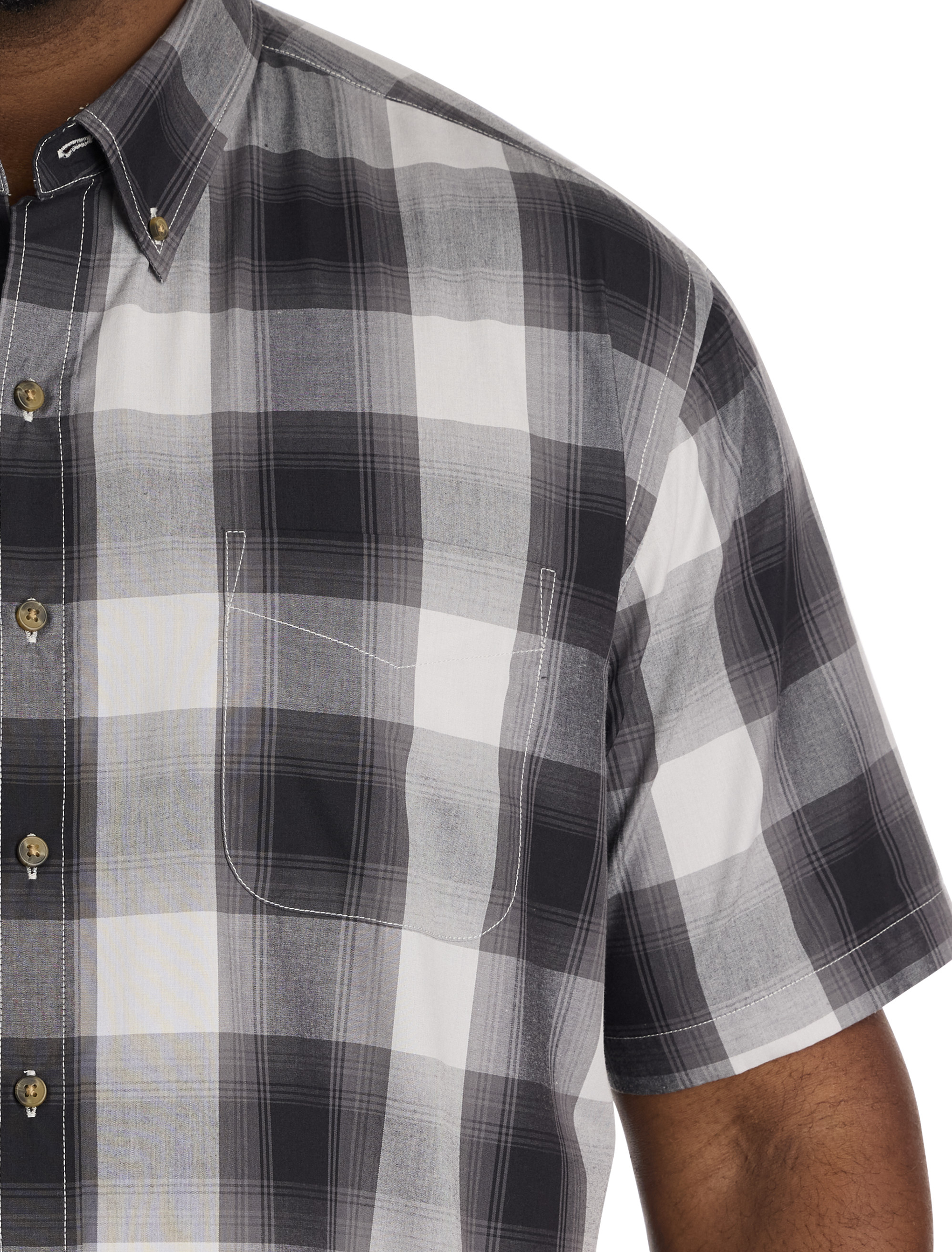 Easy-Care Large Plaid Sport Shirt