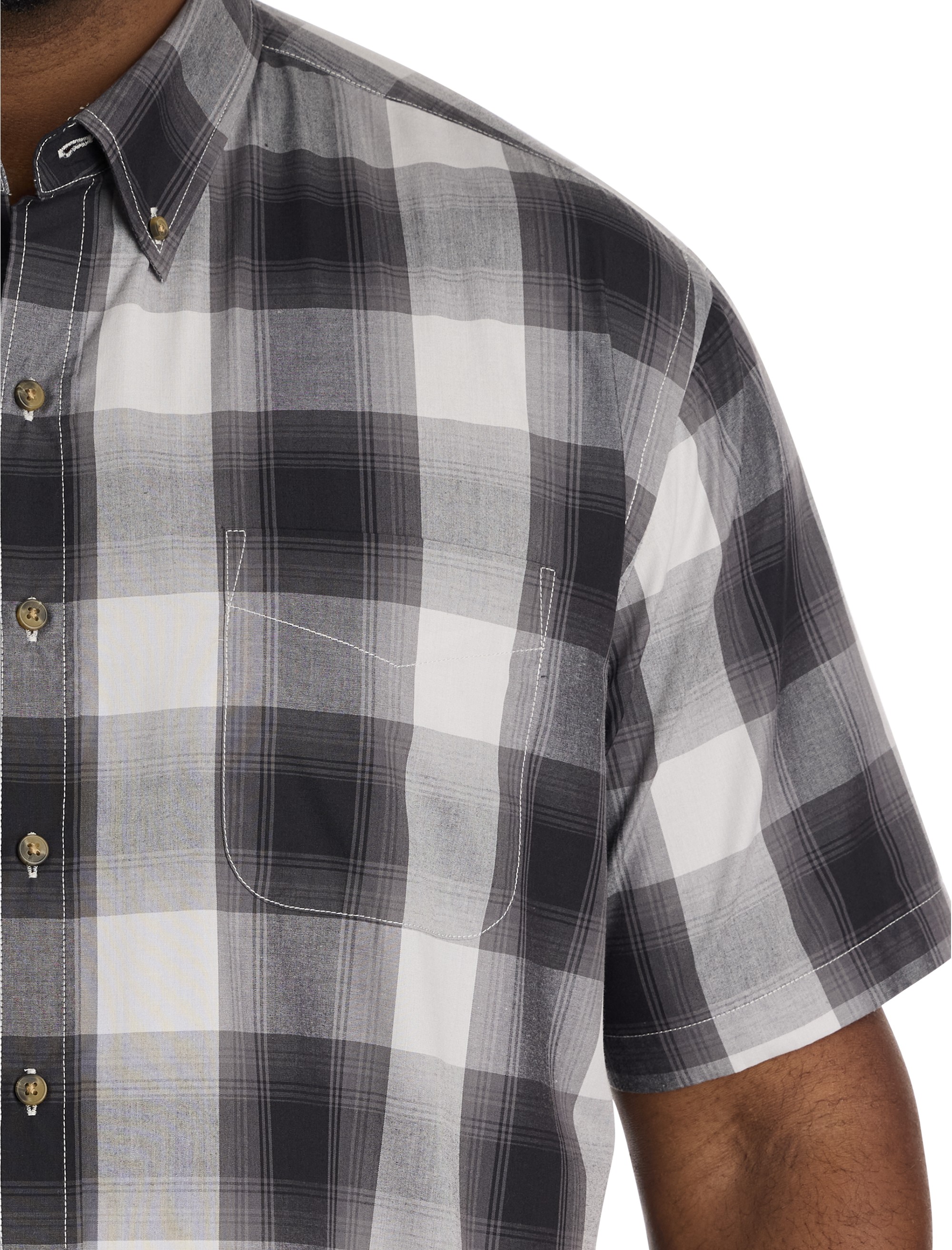 Easy-Care Large Plaid Sport Shirt - thumbnail 2