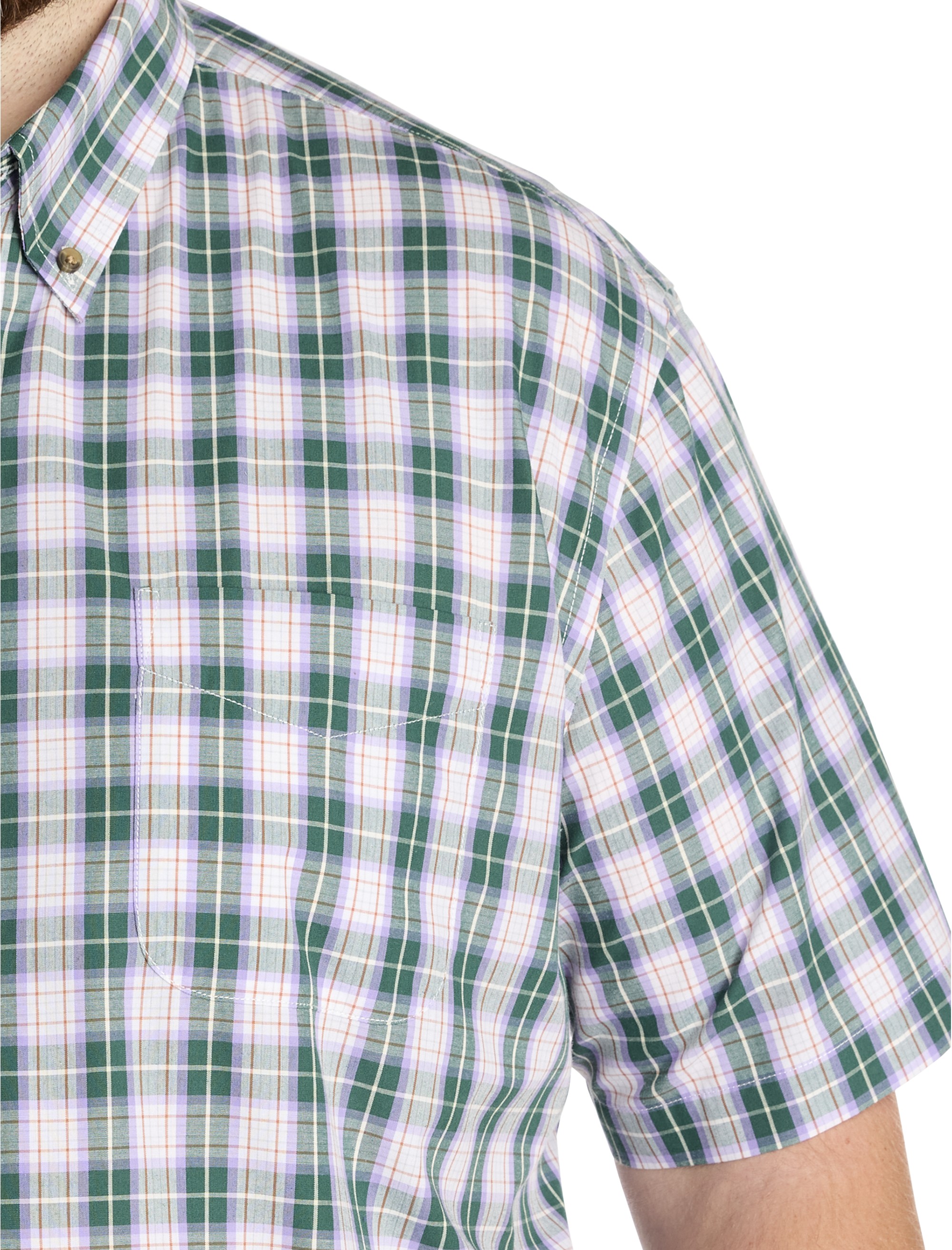 Easy-Care Medium Plaid Sport Shirt - thumbnail 2