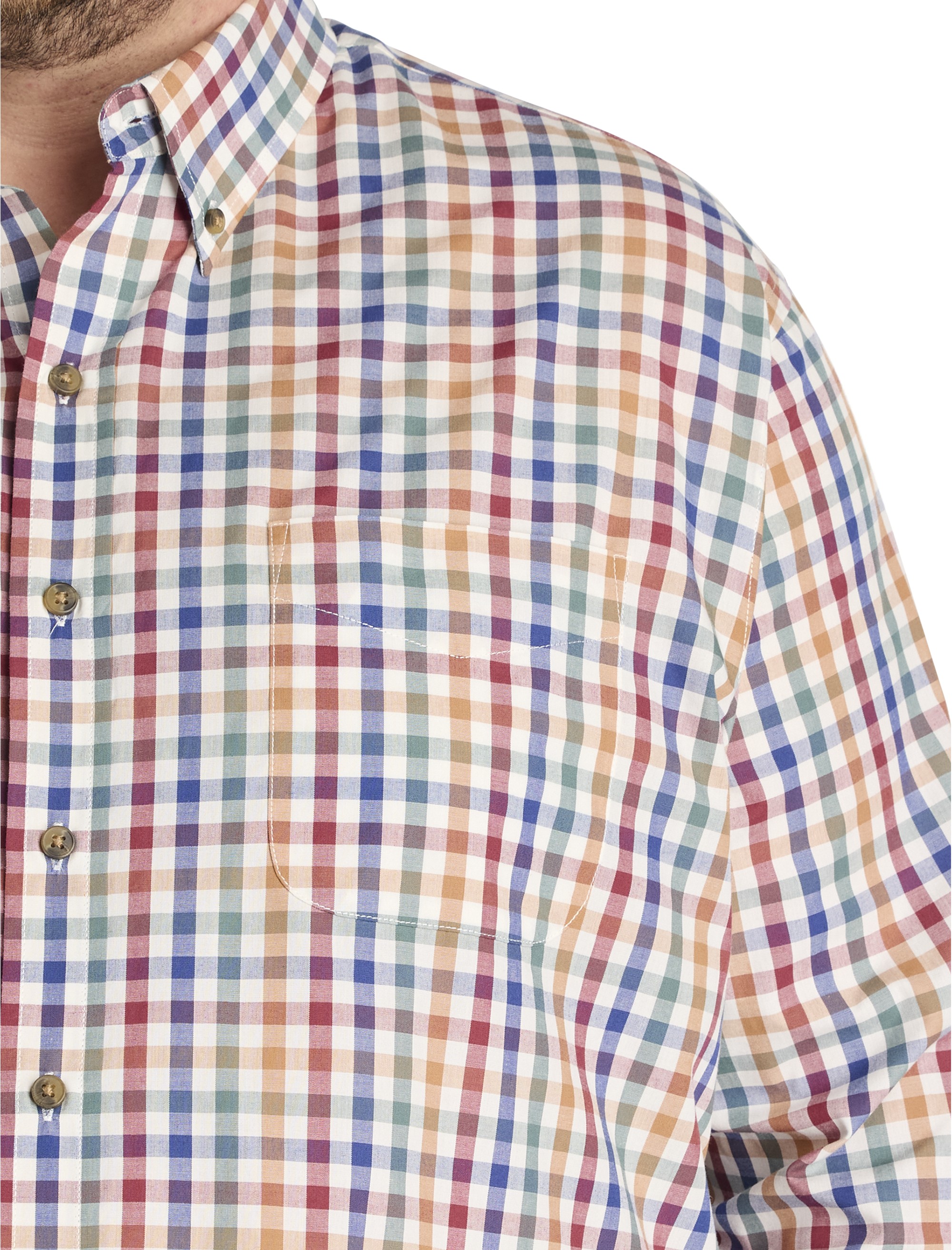 Easy-Care Small Plaid Sport Shirt - thumbnail 3