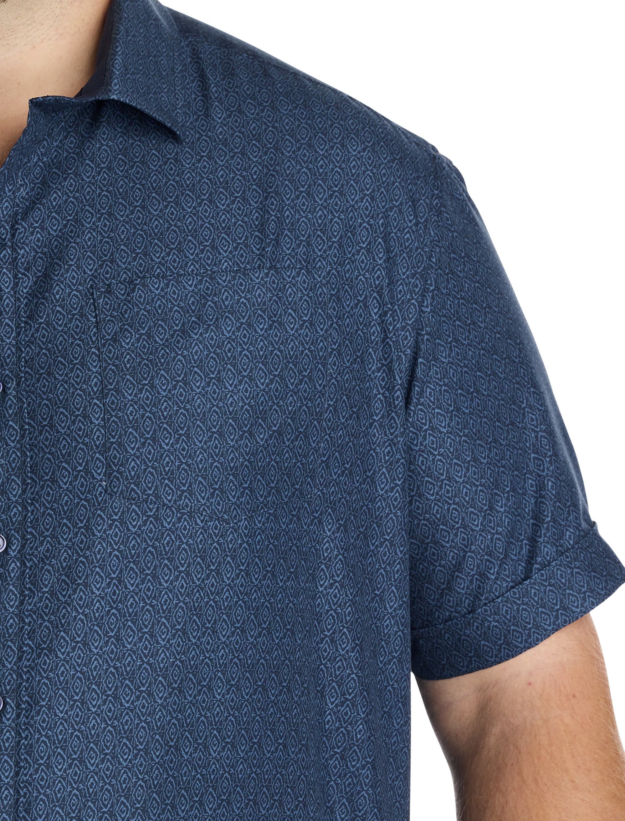 Tribal Print Microfiber Sport Shirt