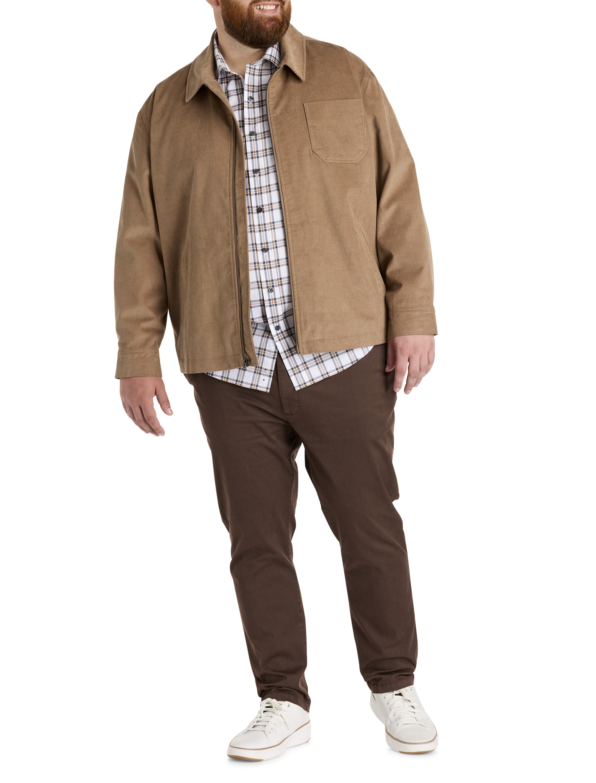 Plaid Rolled-Sleeve Sport Shirt