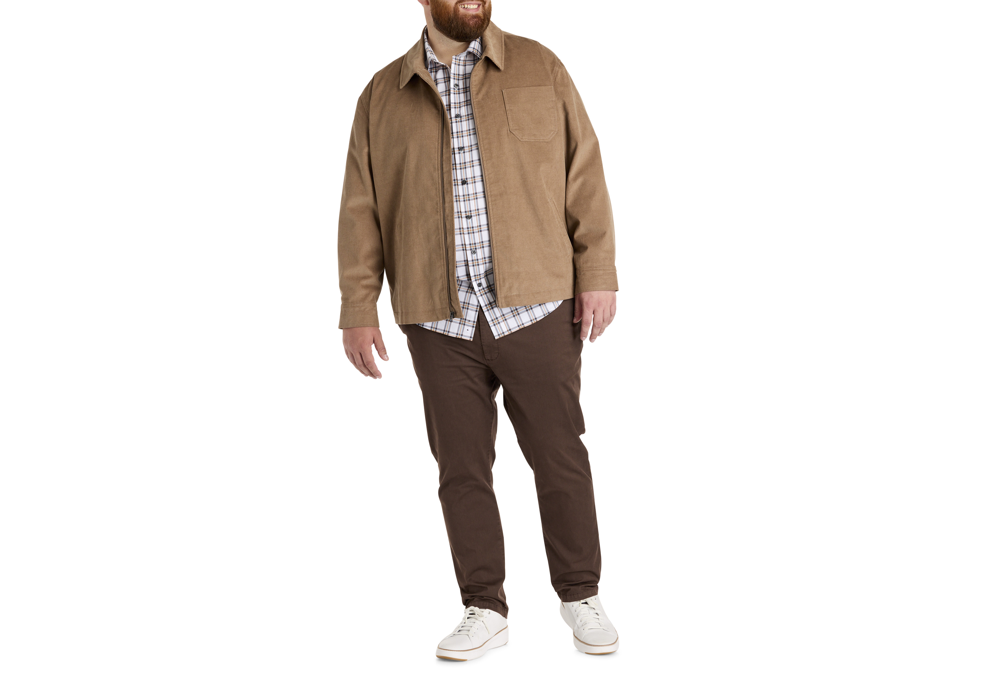 Plaid Rolled-Sleeve Sport Shirt