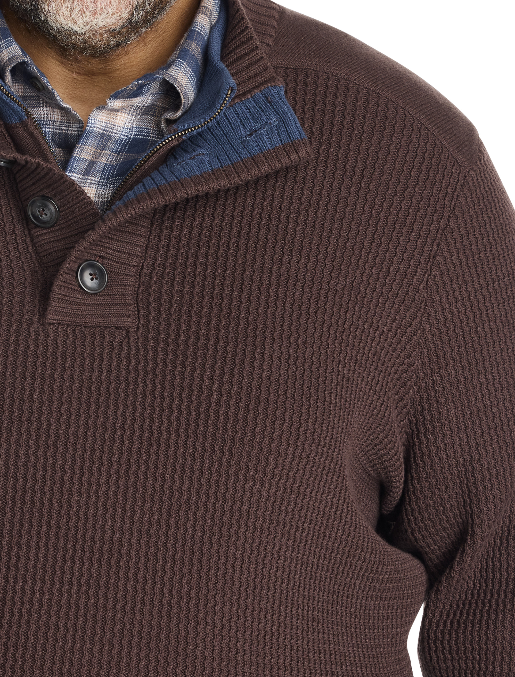 Big + Tall | Oak Hill Murphy Textured Mockneck Sweater | DXL