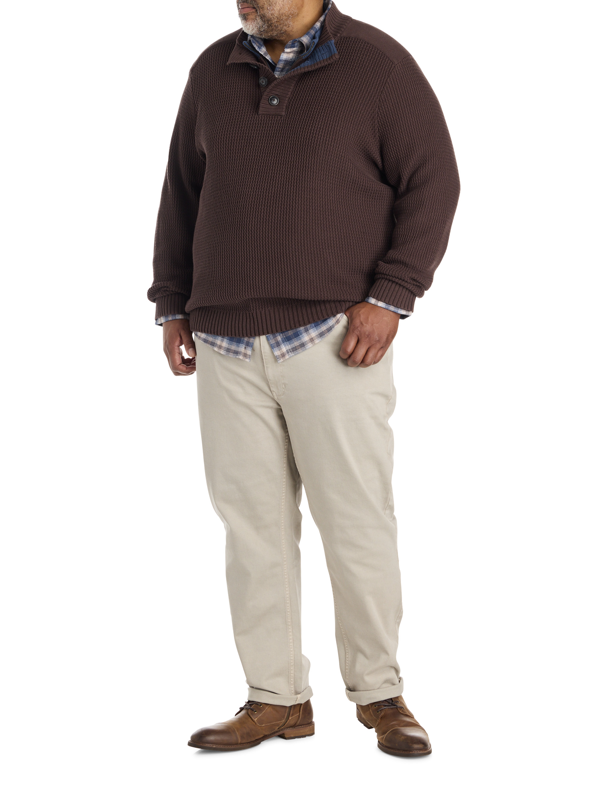 Big + Tall | Oak Hill Murphy Textured Mockneck Sweater | DXL