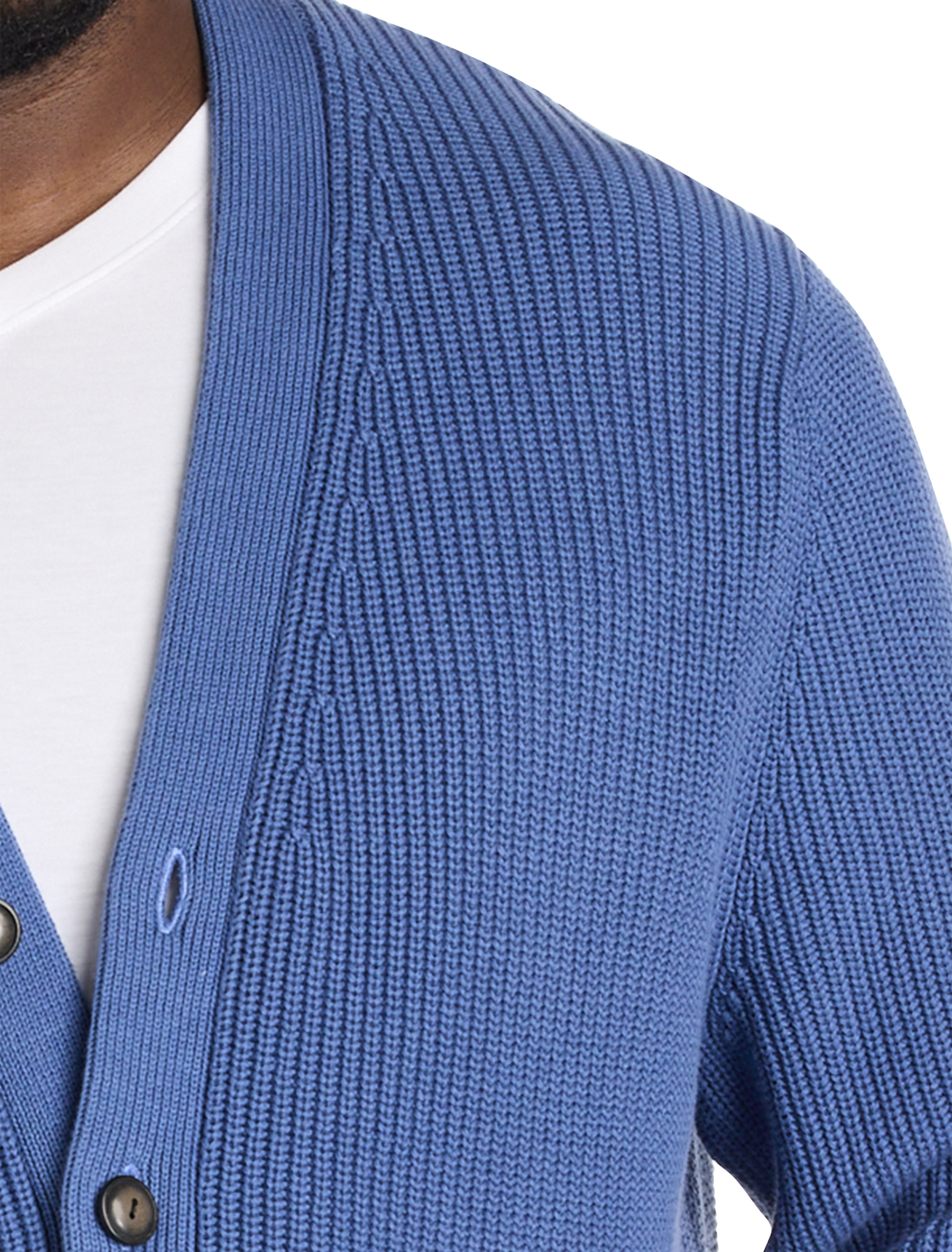 Big + Tall | Oak Hill Ribbed V-Neck Cardigan | DXL