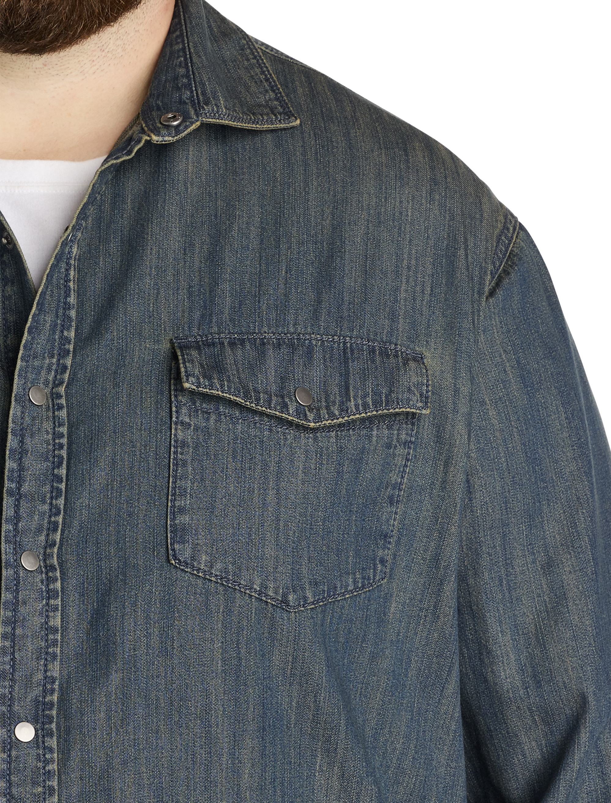 Washed Denim Sport Shirt