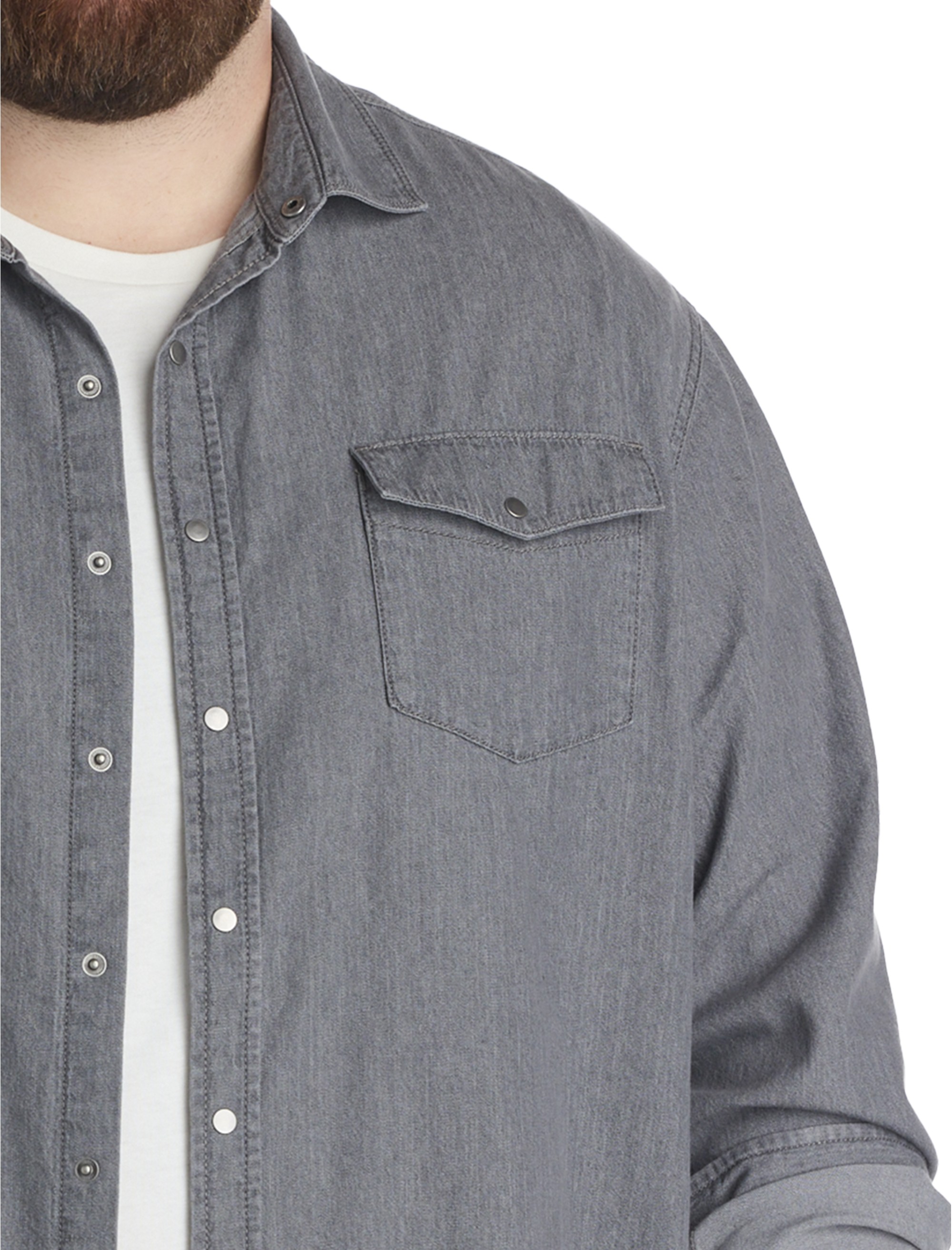 Washed Denim Sport Shirt - thumbnail 5
