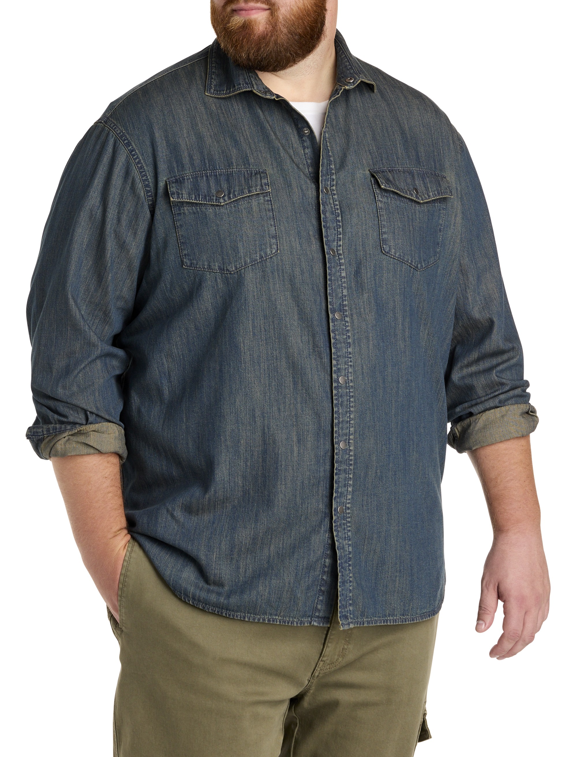 Washed Denim Sport Shirt