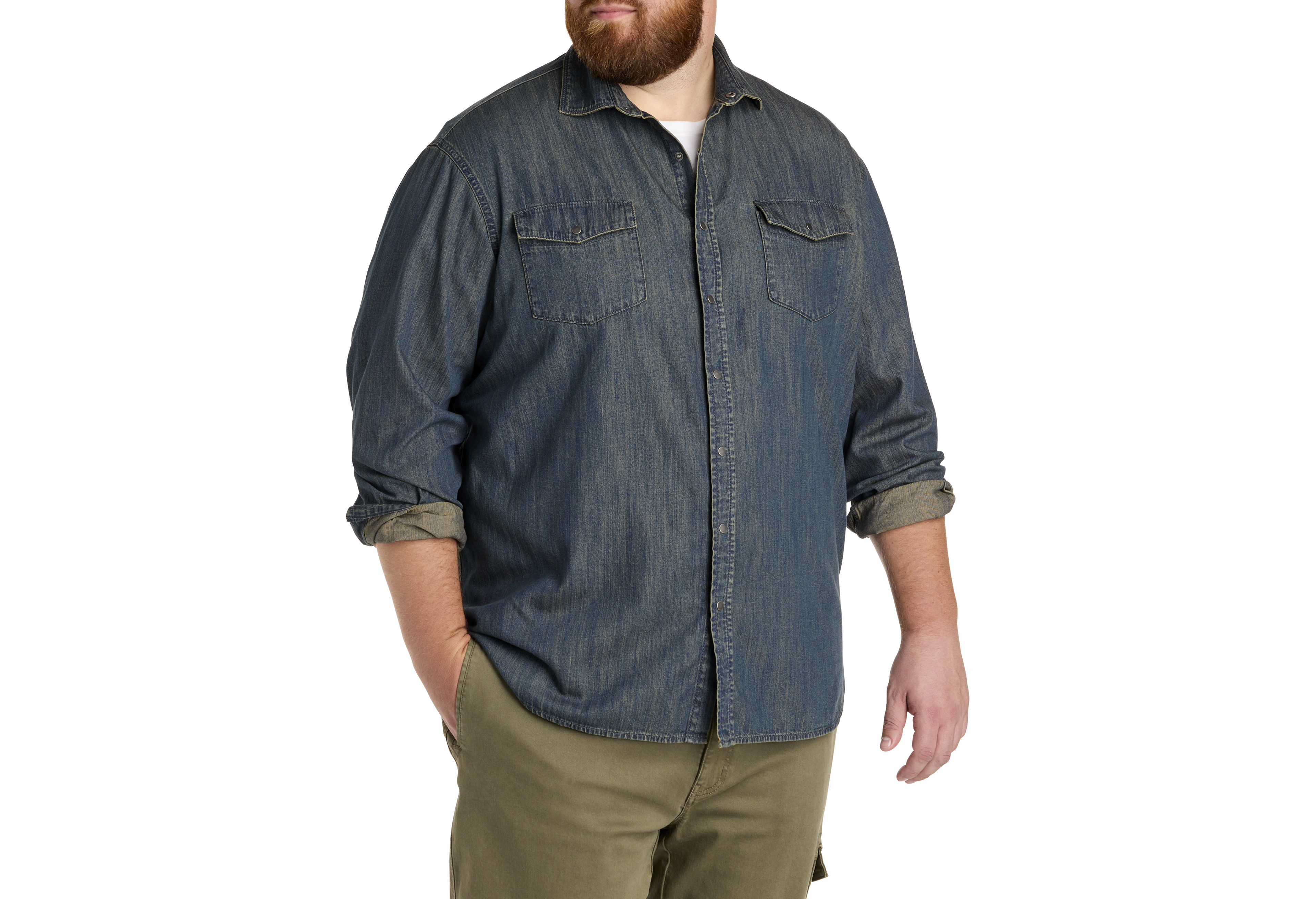 Washed Denim Sport Shirt