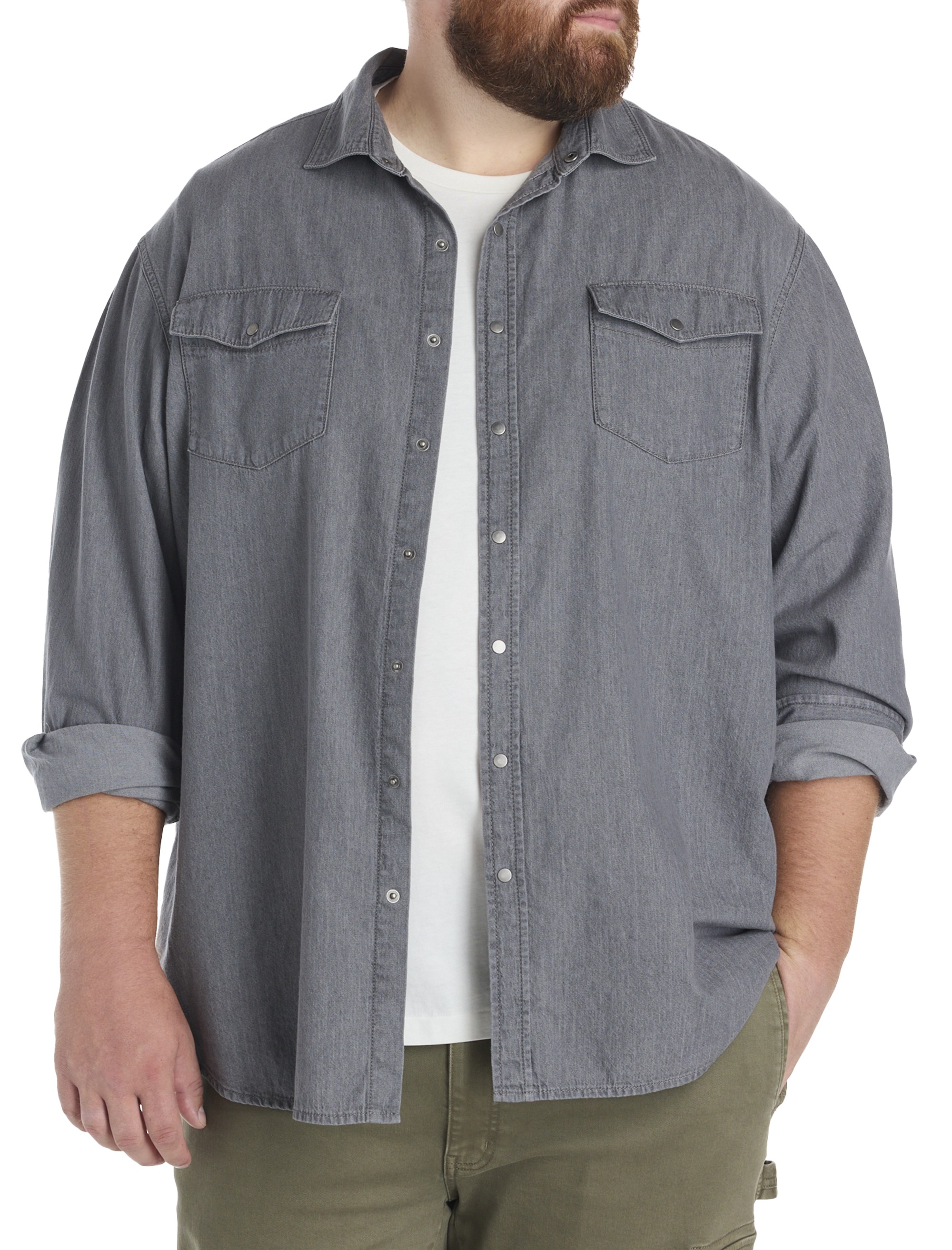 Washed Denim Sport Shirt - thumbnail 4