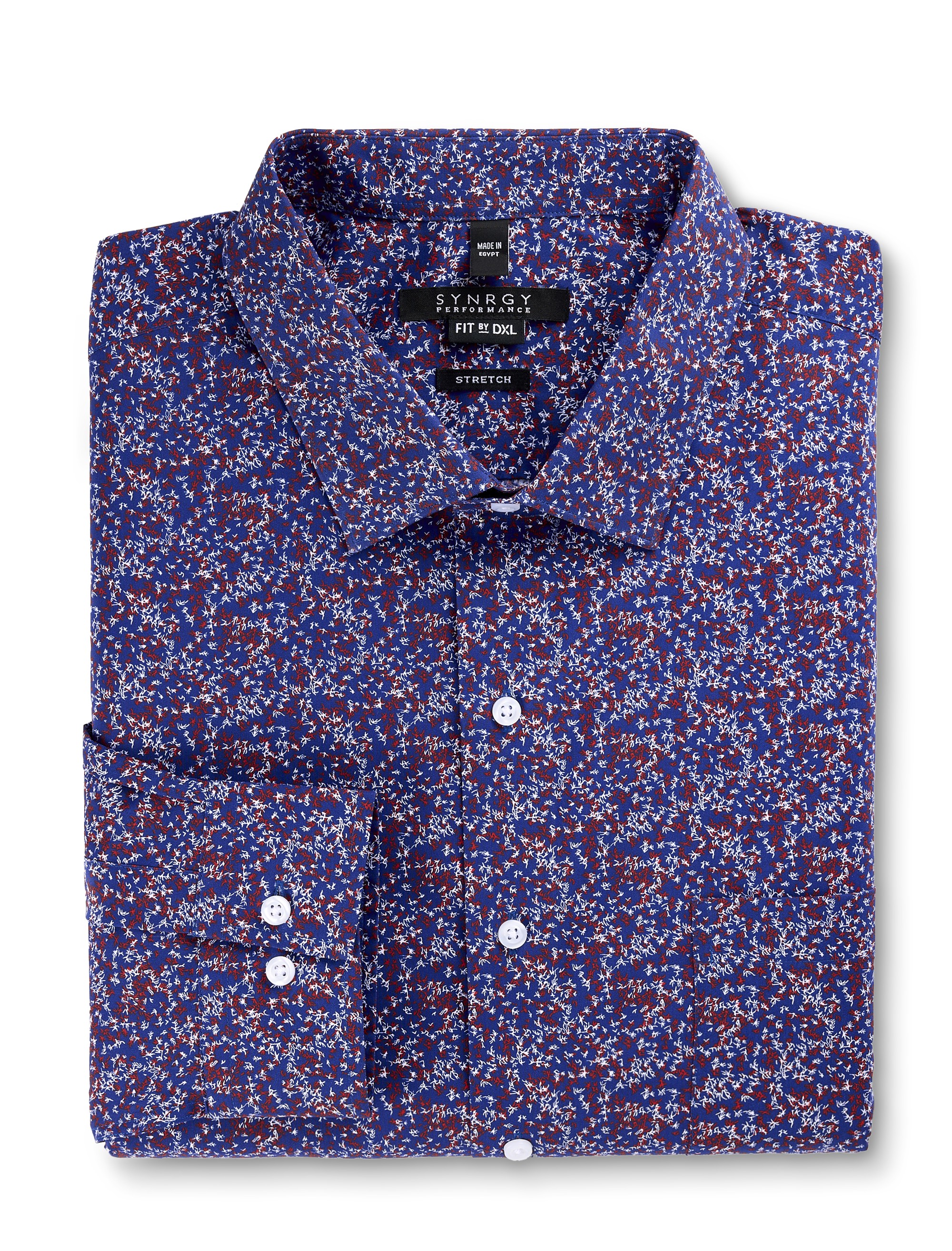 Abstract Print Performance Dress Shirt