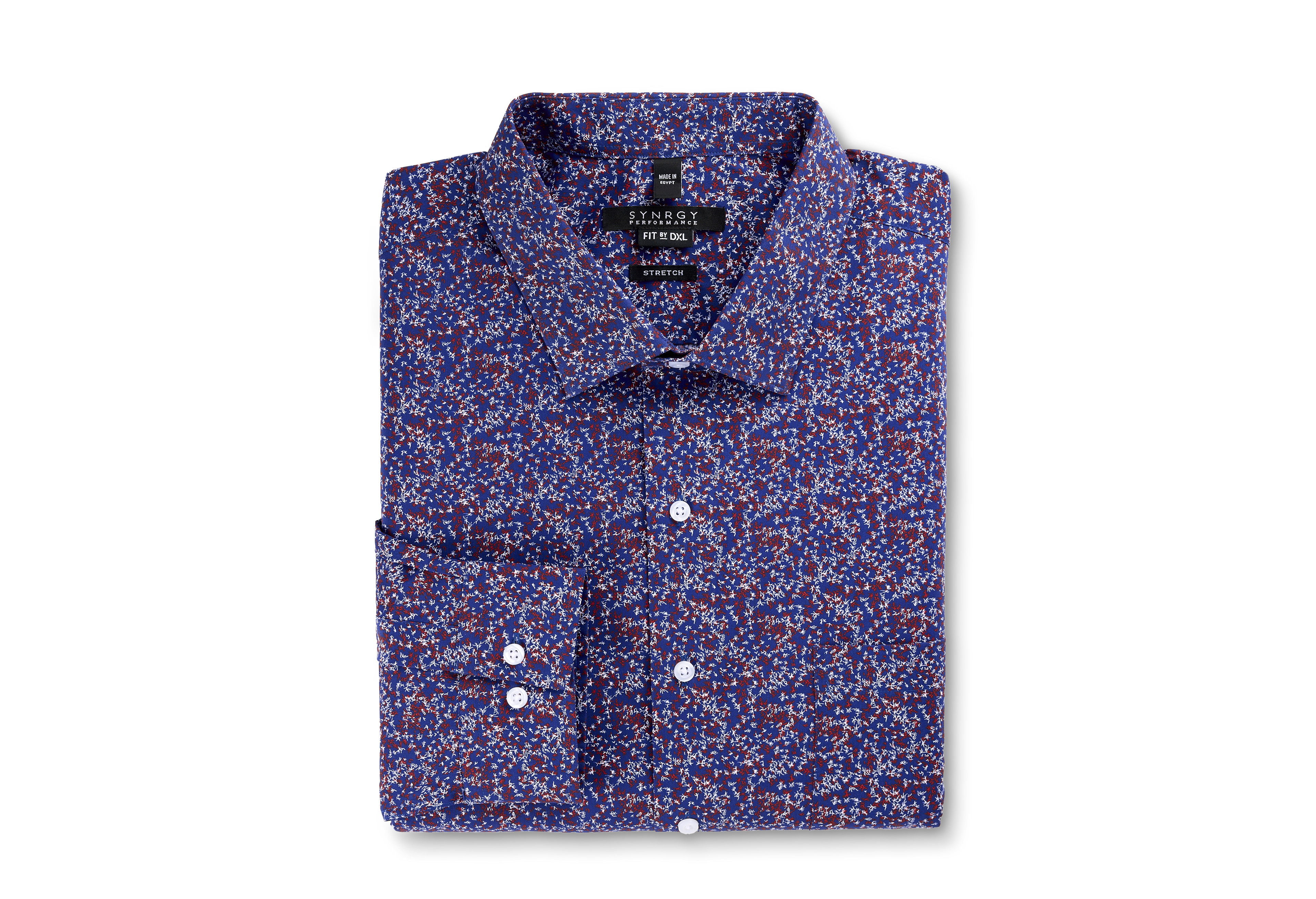 Abstract Print Performance Dress Shirt