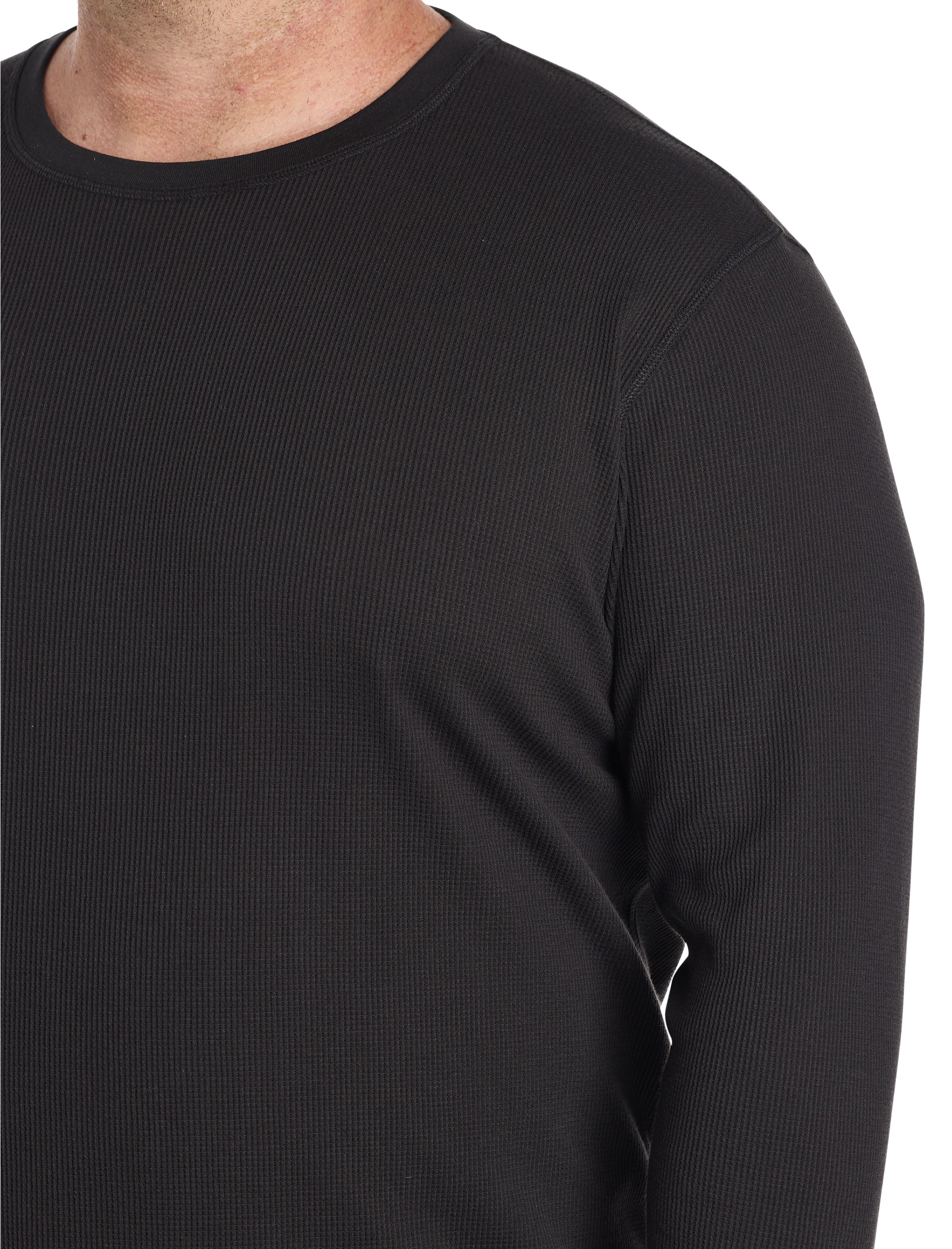 Performance Waffle-Knit Thermal Crewneck Shirt - thumbnail 2