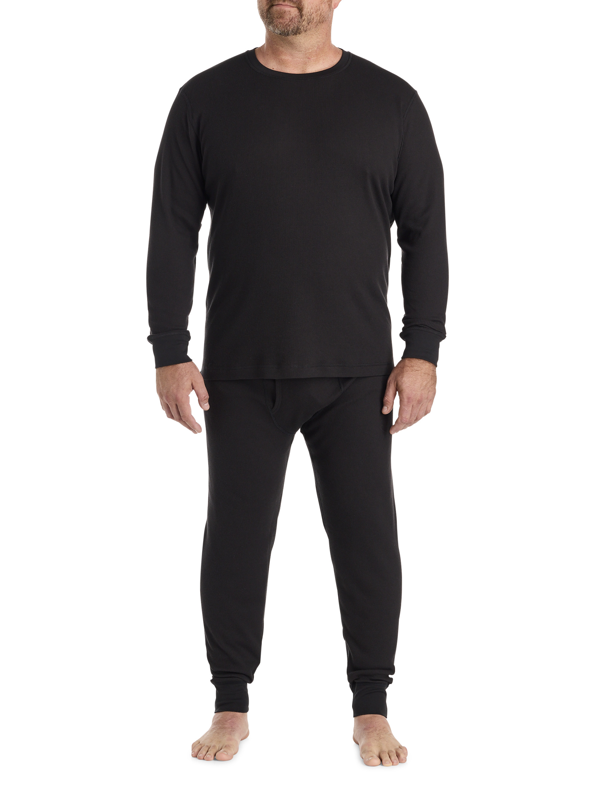 Performance  Waffle-Knit Thermal Crewneck Shirt