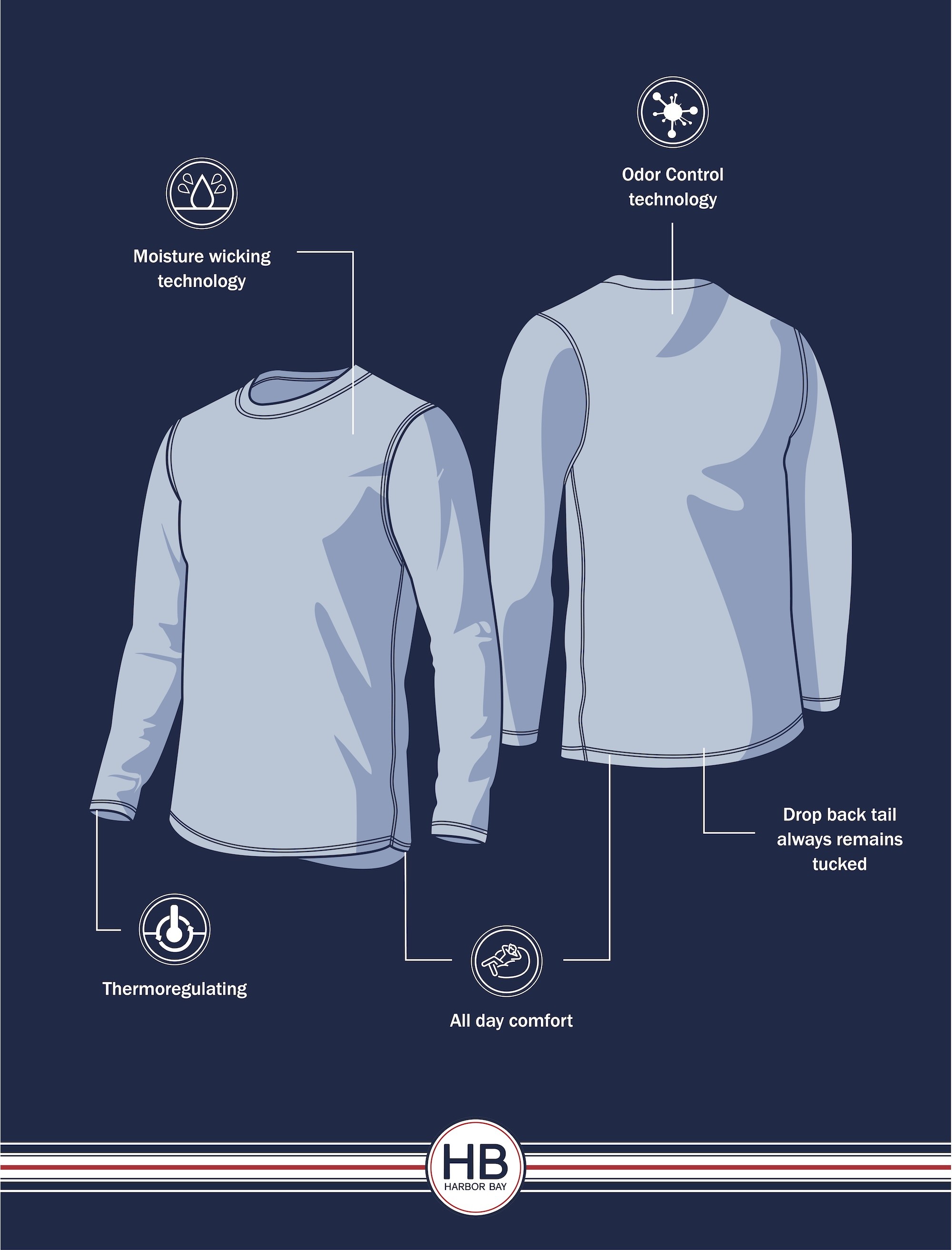 Performance Waffle-Knit Thermal Crewneck Shirt - thumbnail 4