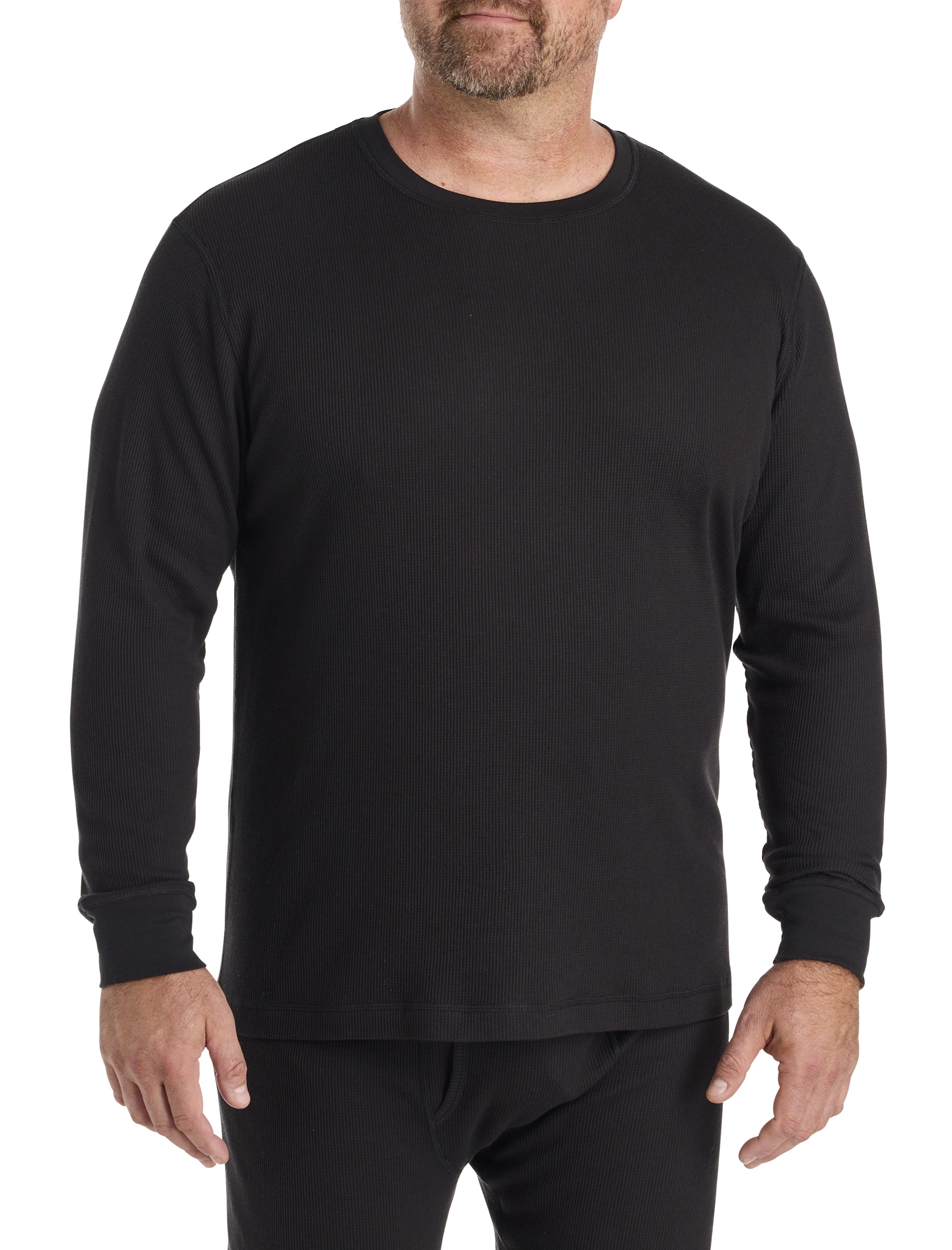 Performance Waffle-Knit Thermal Crewneck Shirt