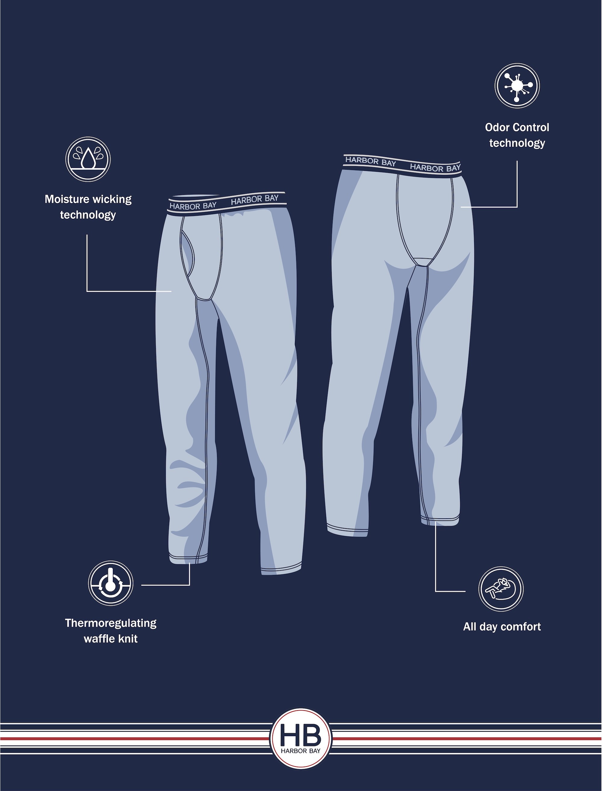 Performance Waffle-Knit Thermal Bottoms - thumbnail 3