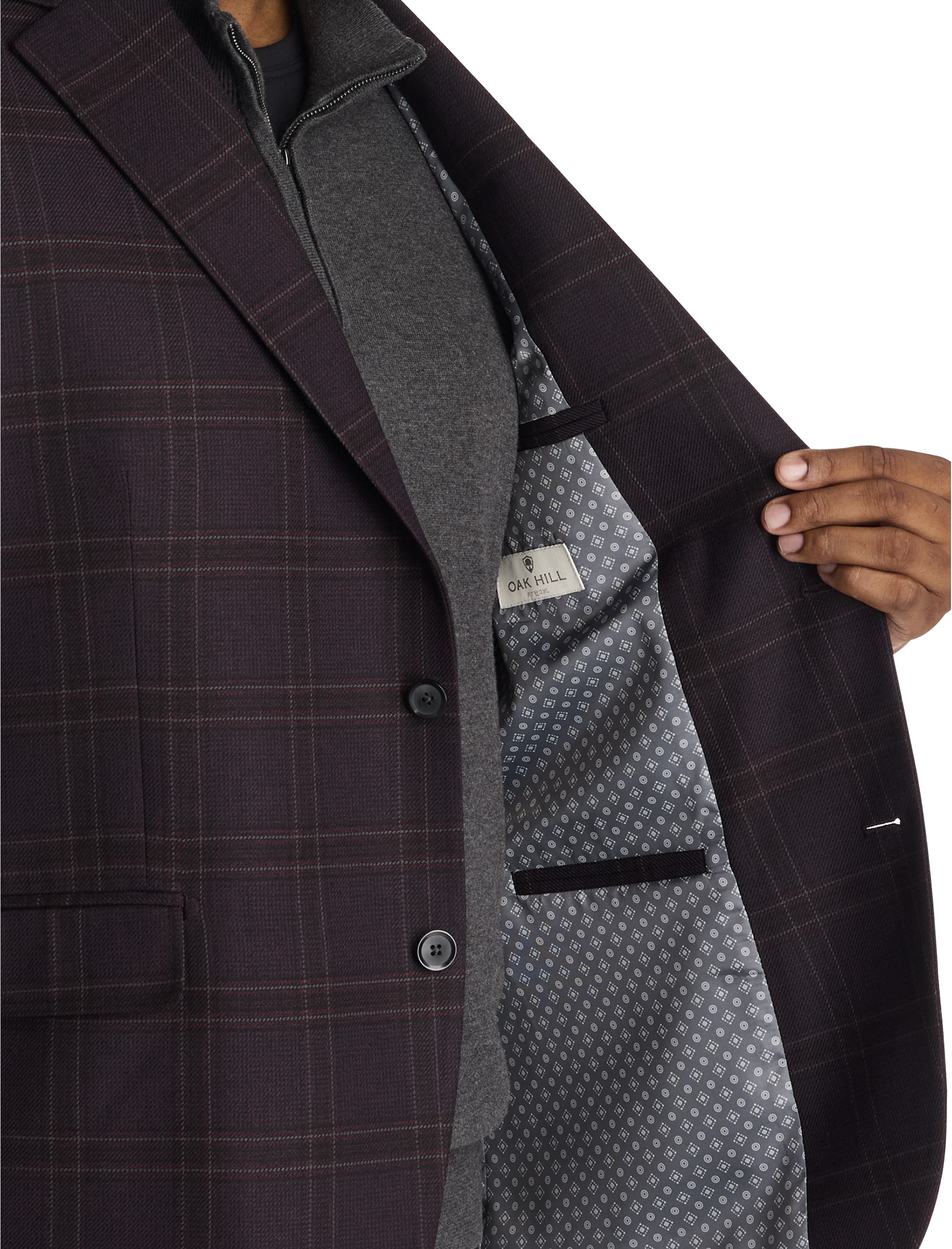 Windowpane Sport Coat- Executive Cut - thumbnail 4