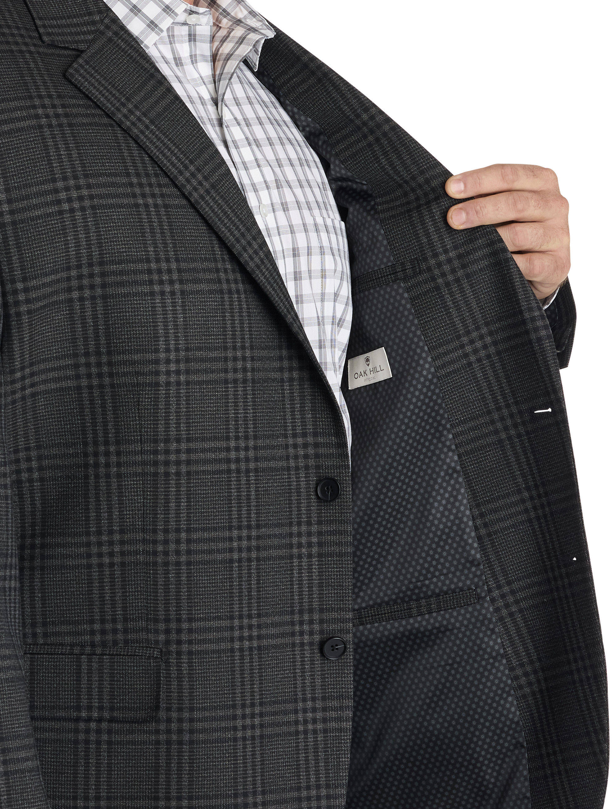 Big + Tall | Oak Hill Tonal Plaid Sport Coat | DXL