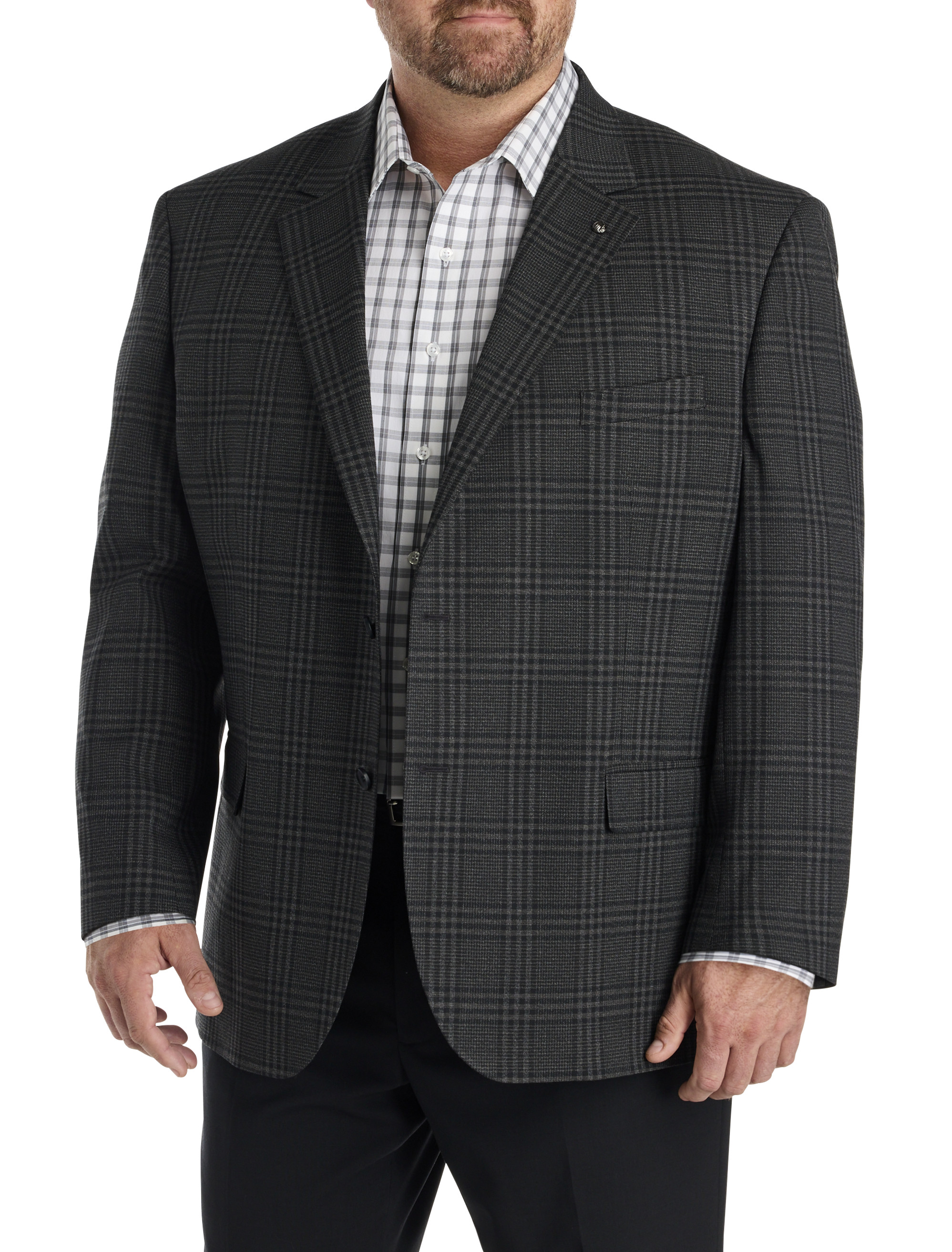 Big + Tall | Oak Hill Tonal Plaid Sport Coat | DXL