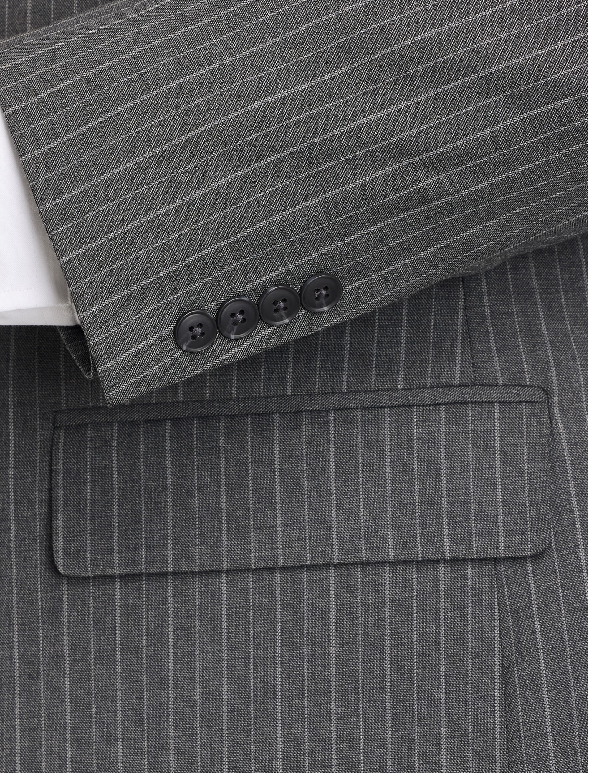 Jacket Relaxer Pinstripe Suit Jacket - thumbnail 3
