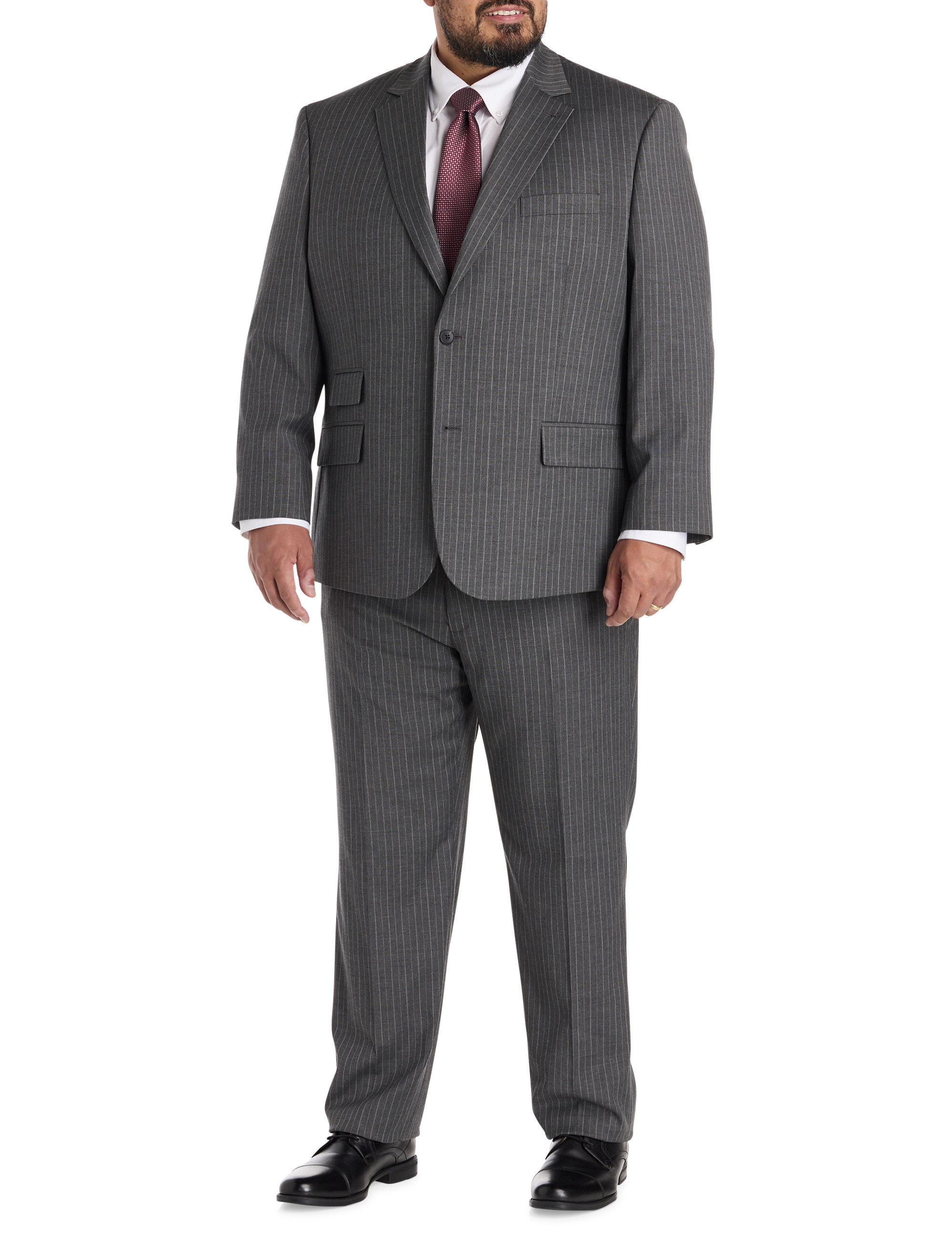 Big + Tall | Oak Hill Waist Relaxer Pinstripe Suit Pants | DXL