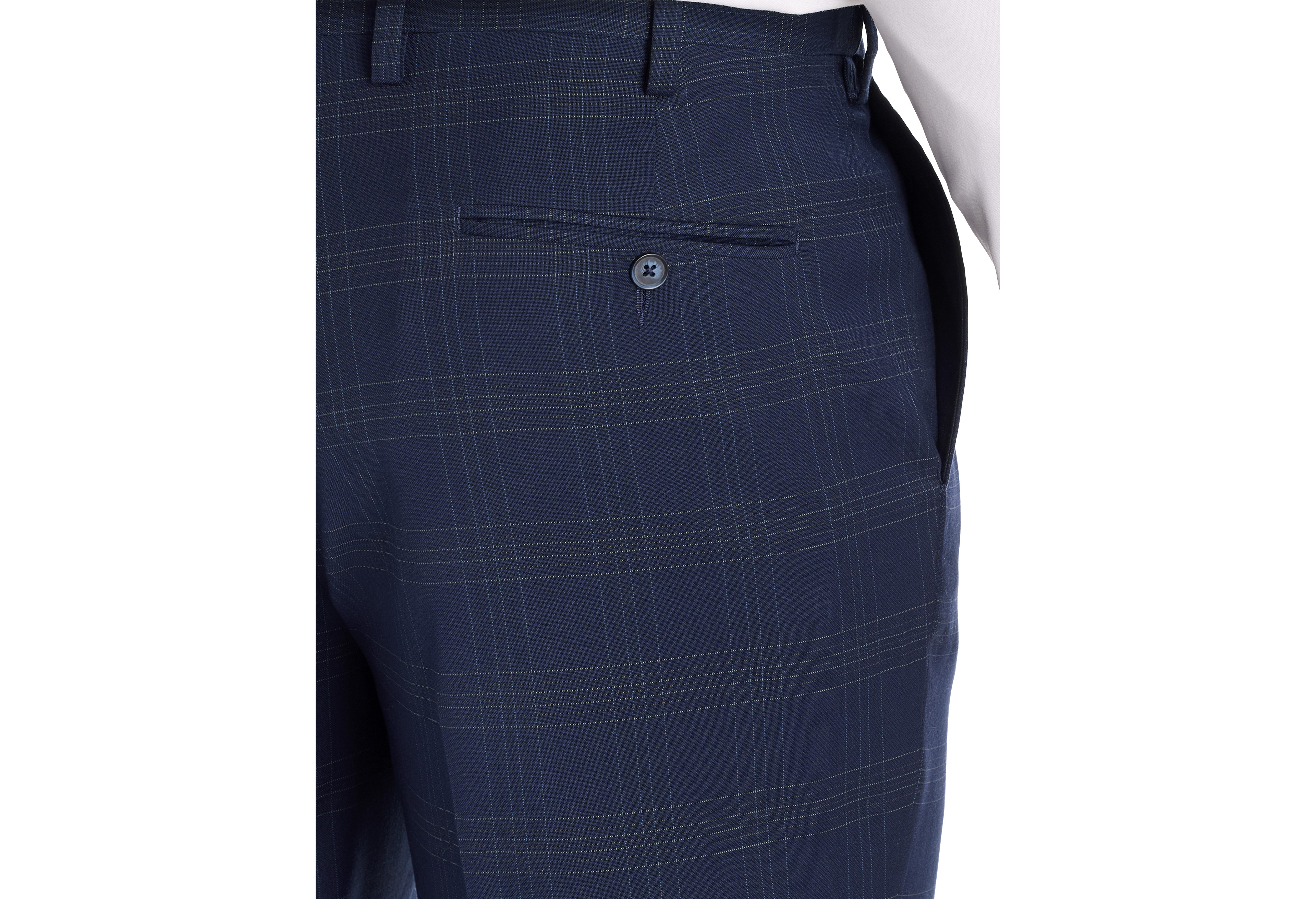 Traditional Waist-Relaxer Plaid Dress Pants