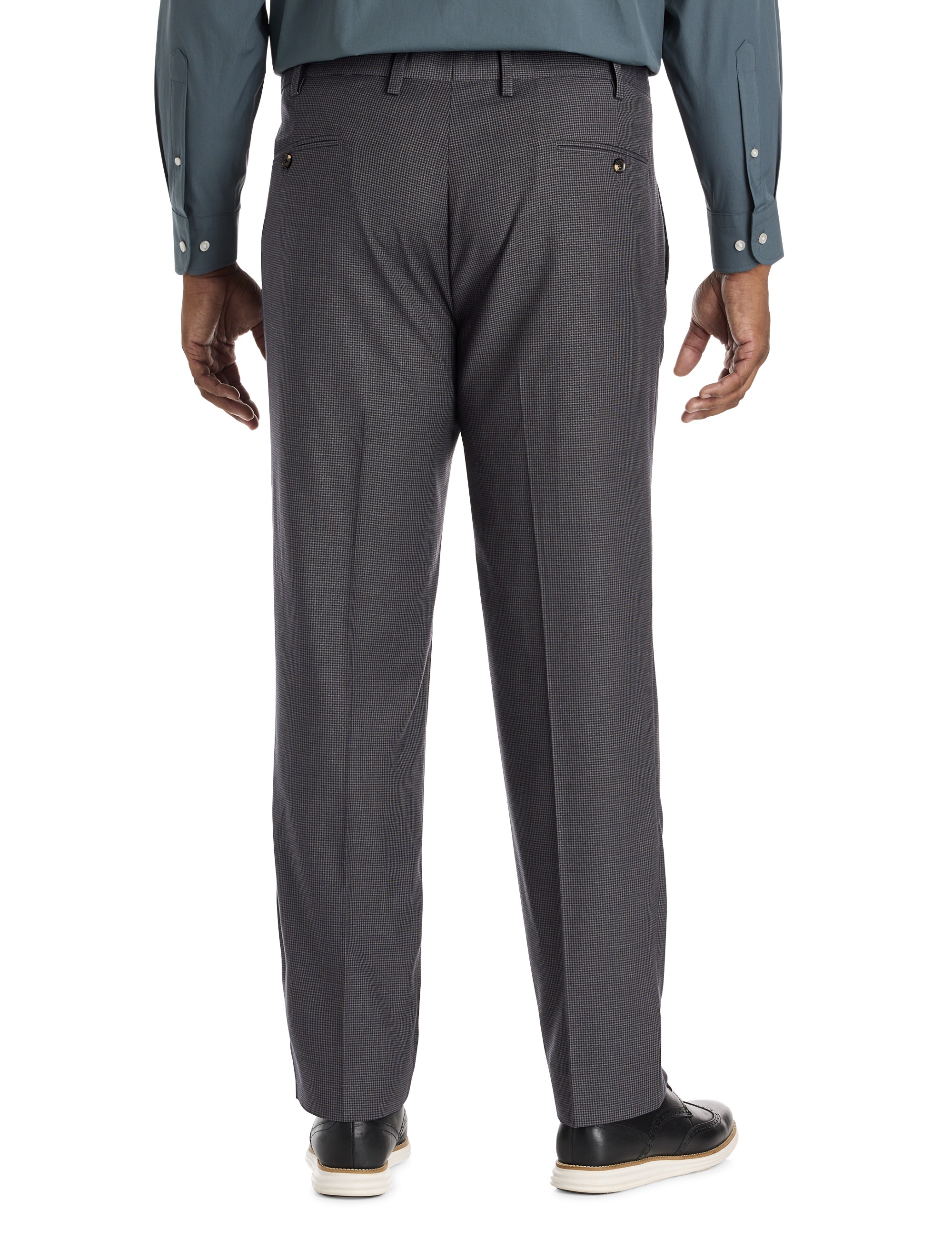 Micro Check Pleated Dress Pants - thumbnail 2