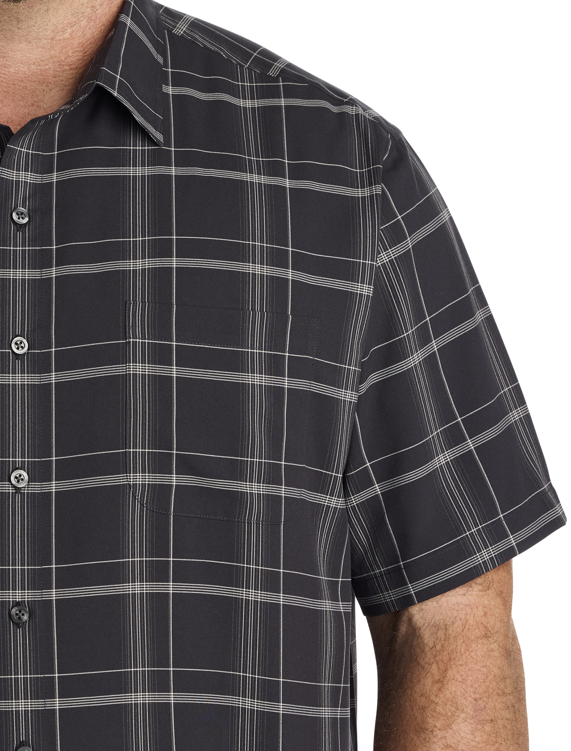 Plaid Microfiber Sport Shirt