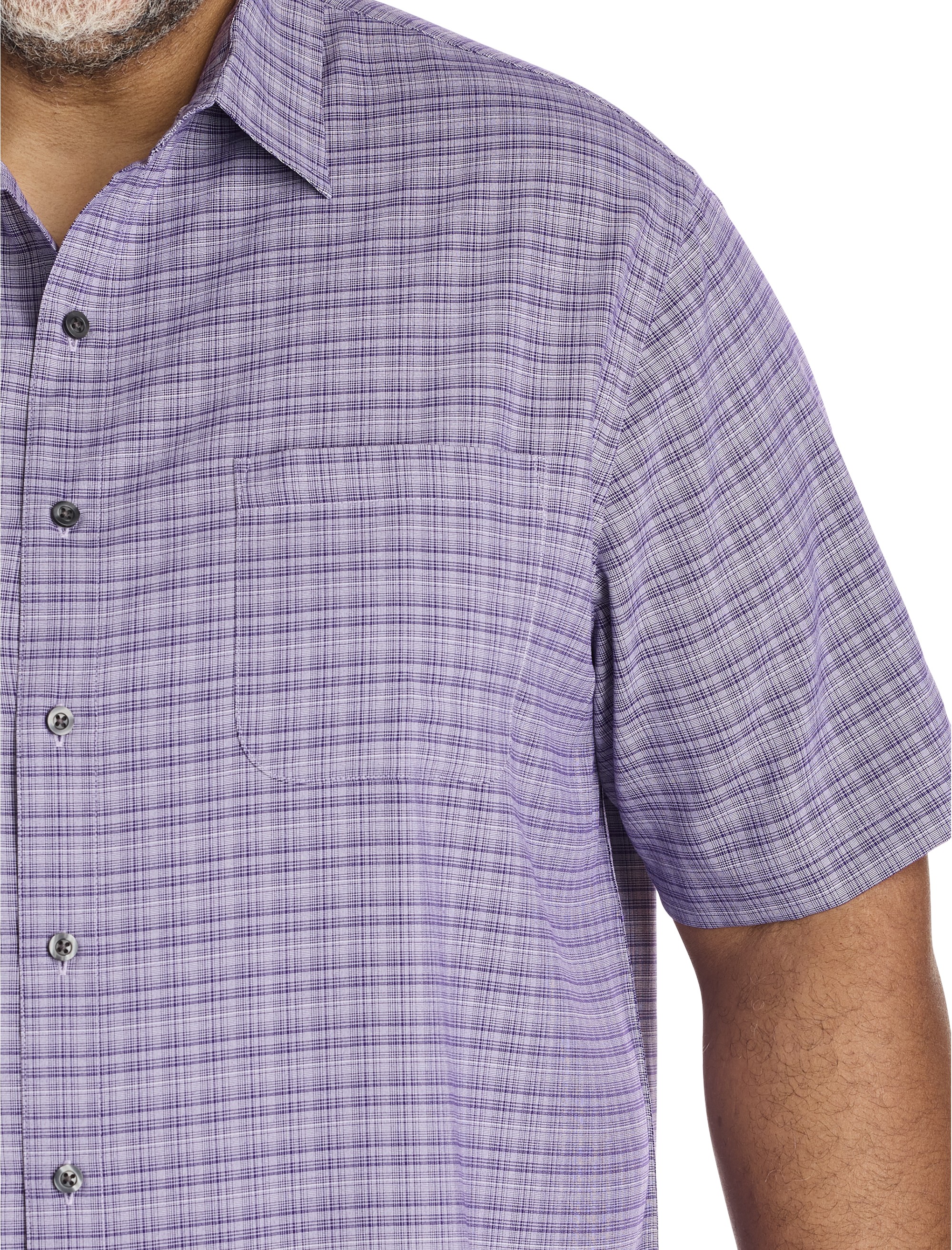 Plaid Microfiber Sport Shirt - thumbnail 2